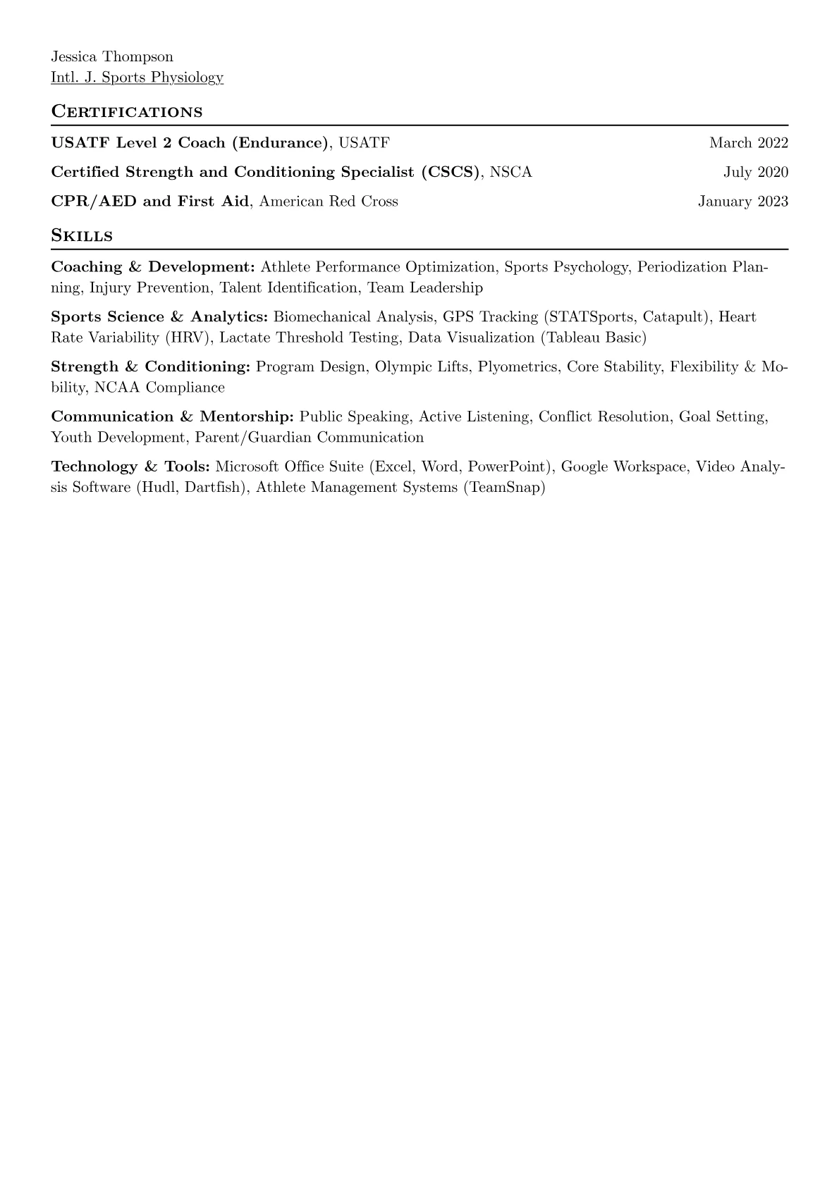 Collegiate Track version - Page 2
