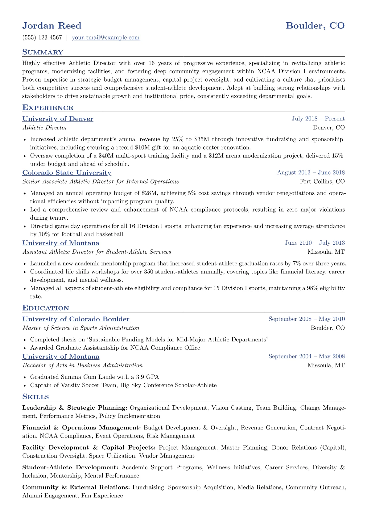 Athletic Director version - Page 1