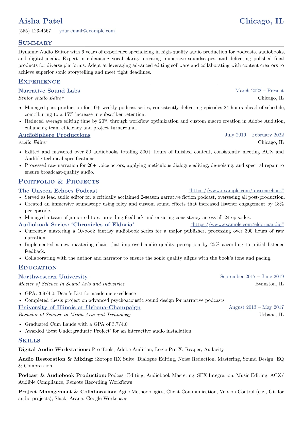 Audio Editor version - Page 1