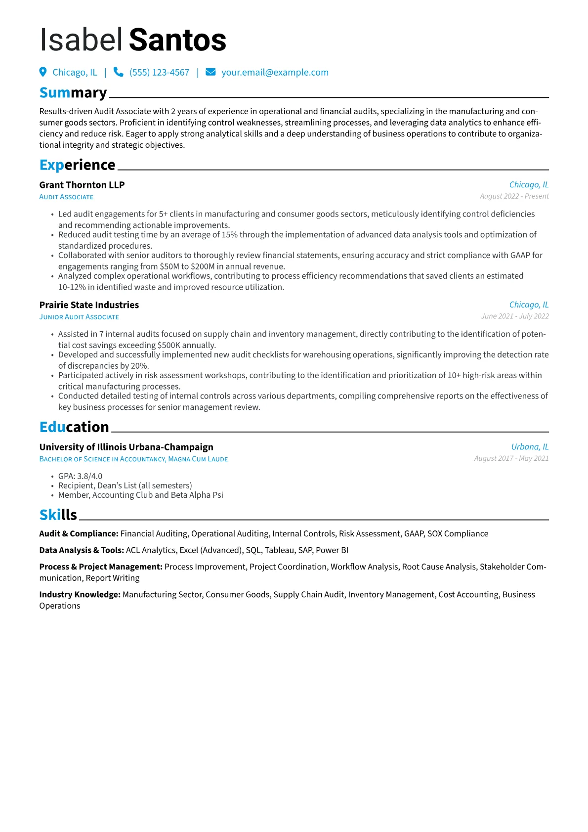 Audit Associate version - Page 1