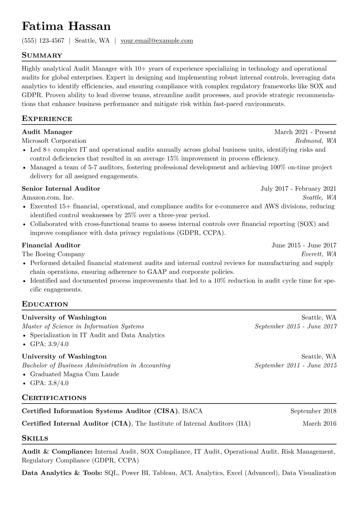 Audit Manager - Tech version - Page 1