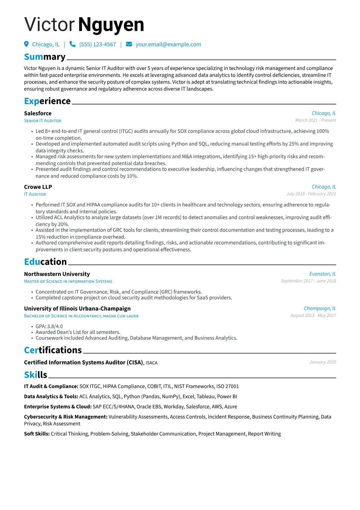 IT Audit Specialist version - Page 1