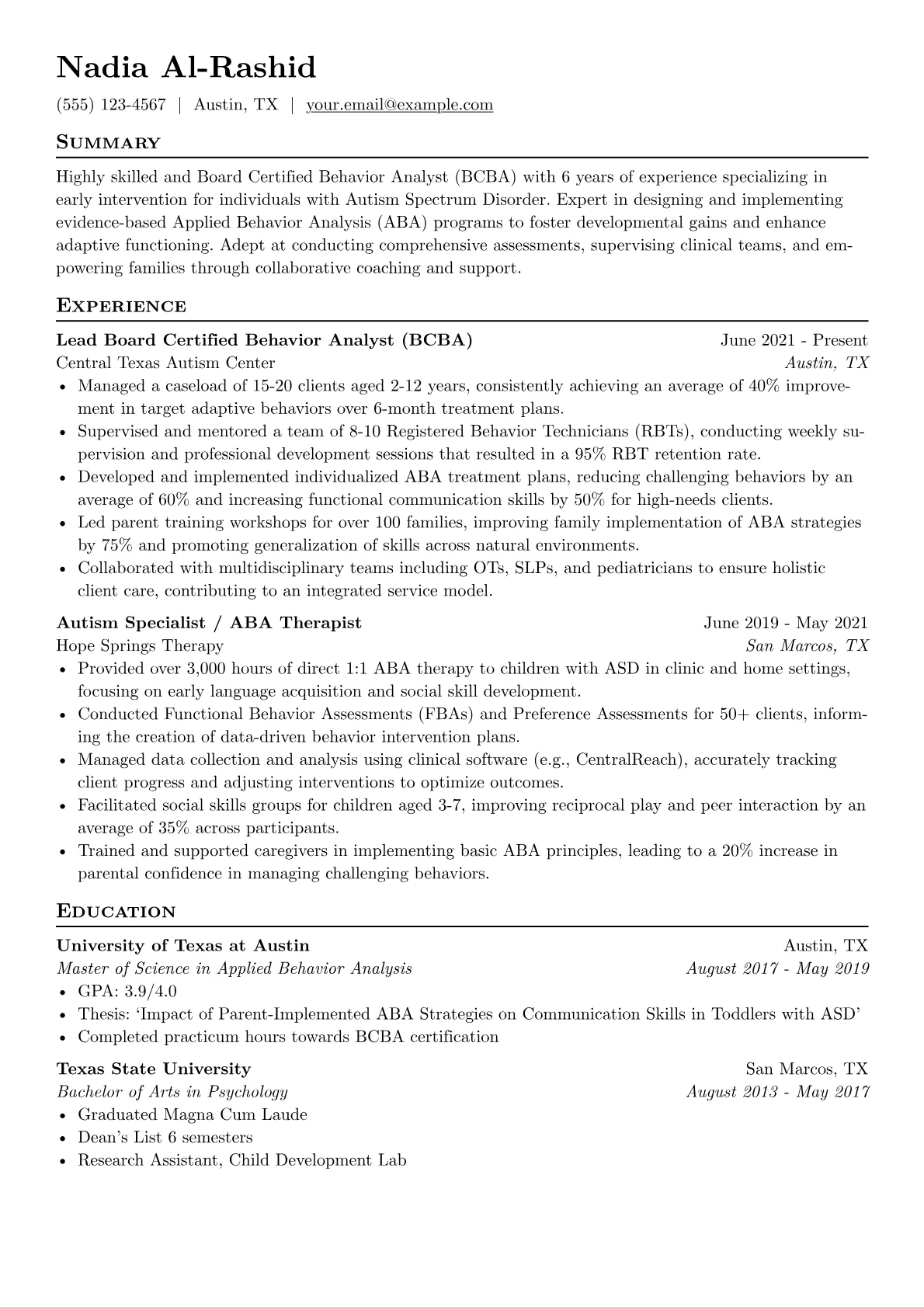 Autism Specialist version - Page 1