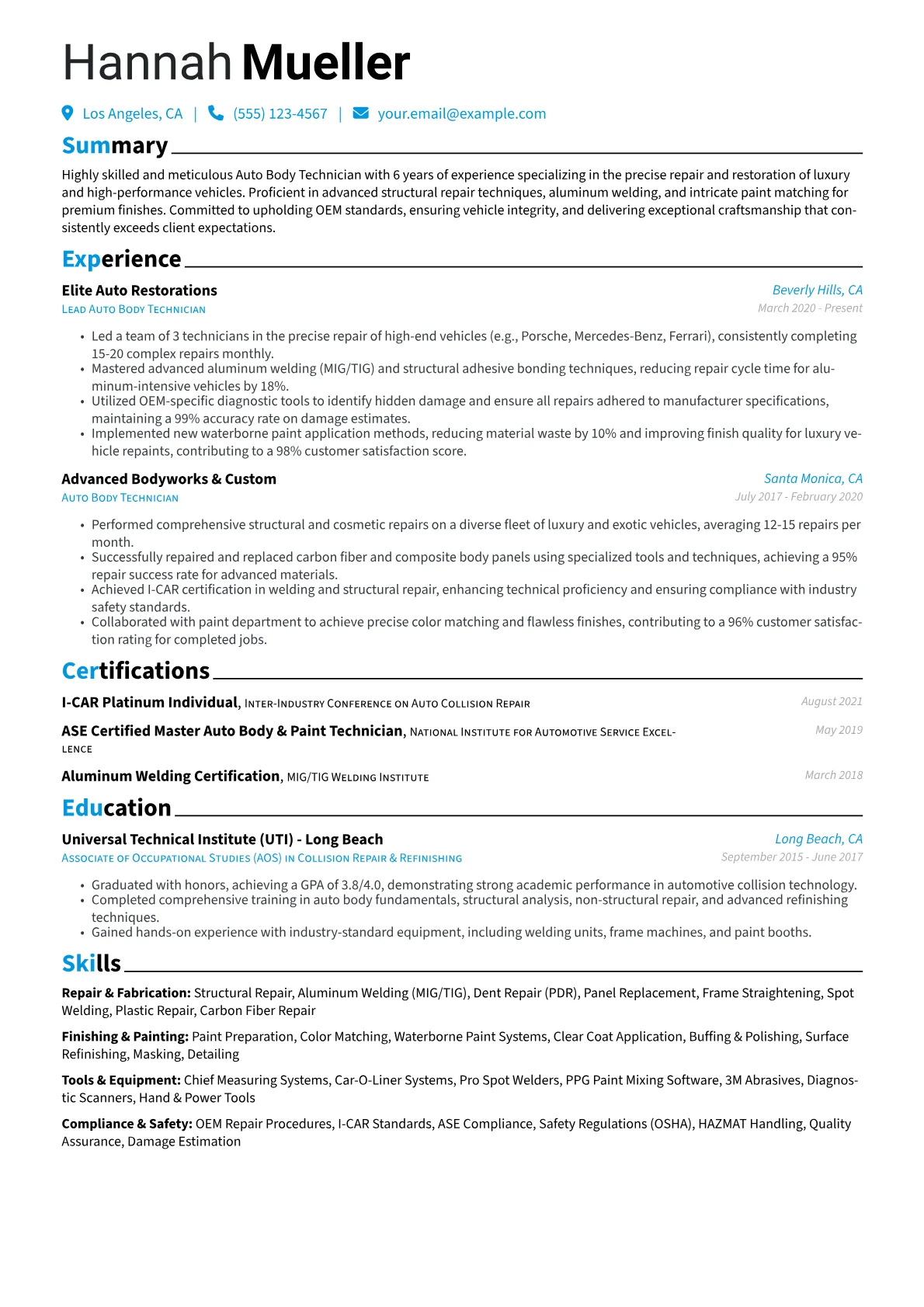Luxury Vehicle Specialist version - Page 1