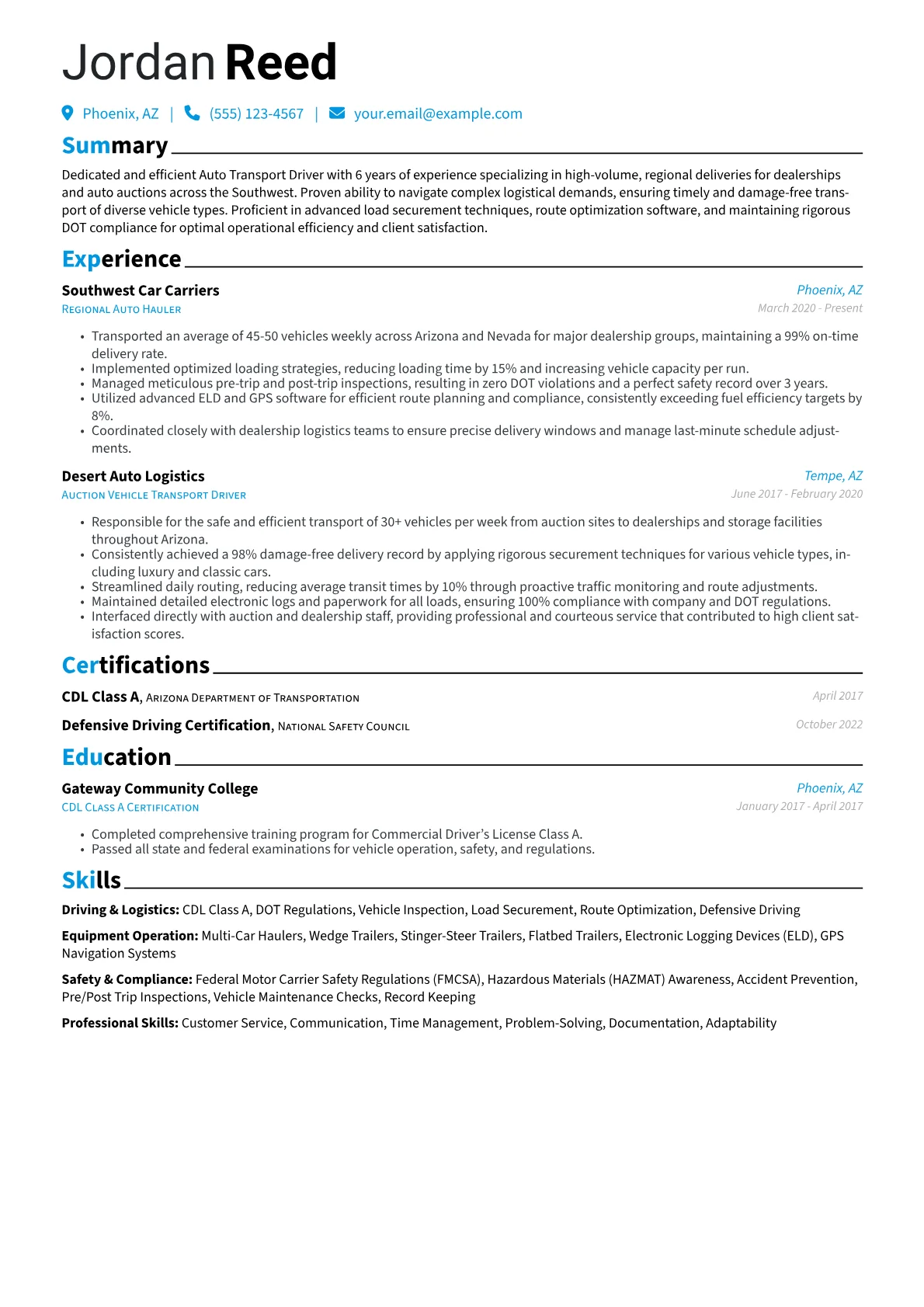 Auto Transport Driver version - Page 1