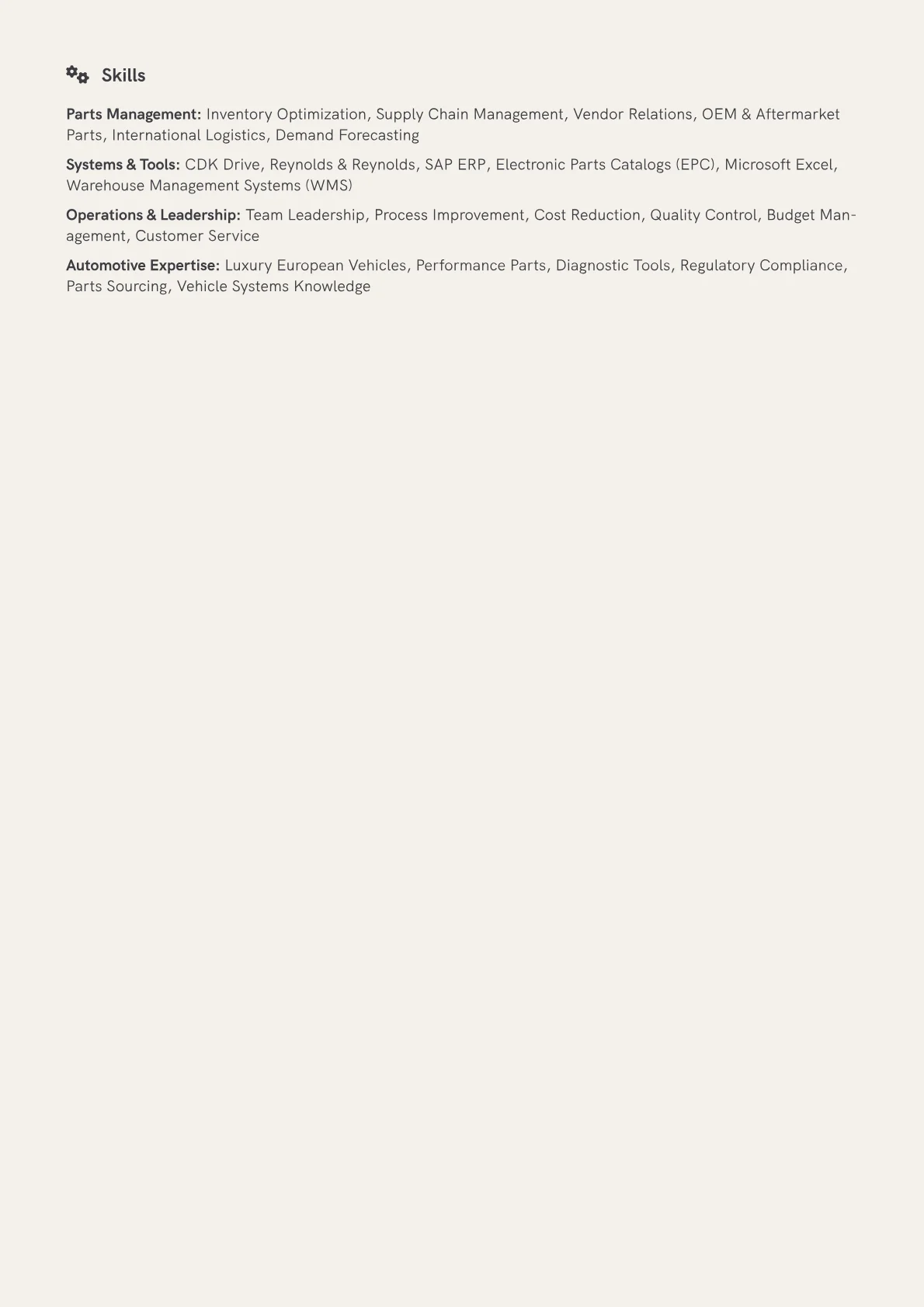 Parts Management version - Page 2
