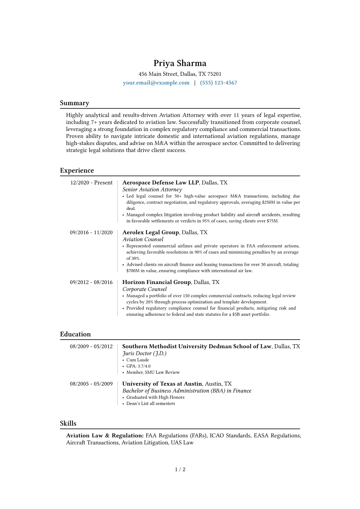 Career changer version - Page 1