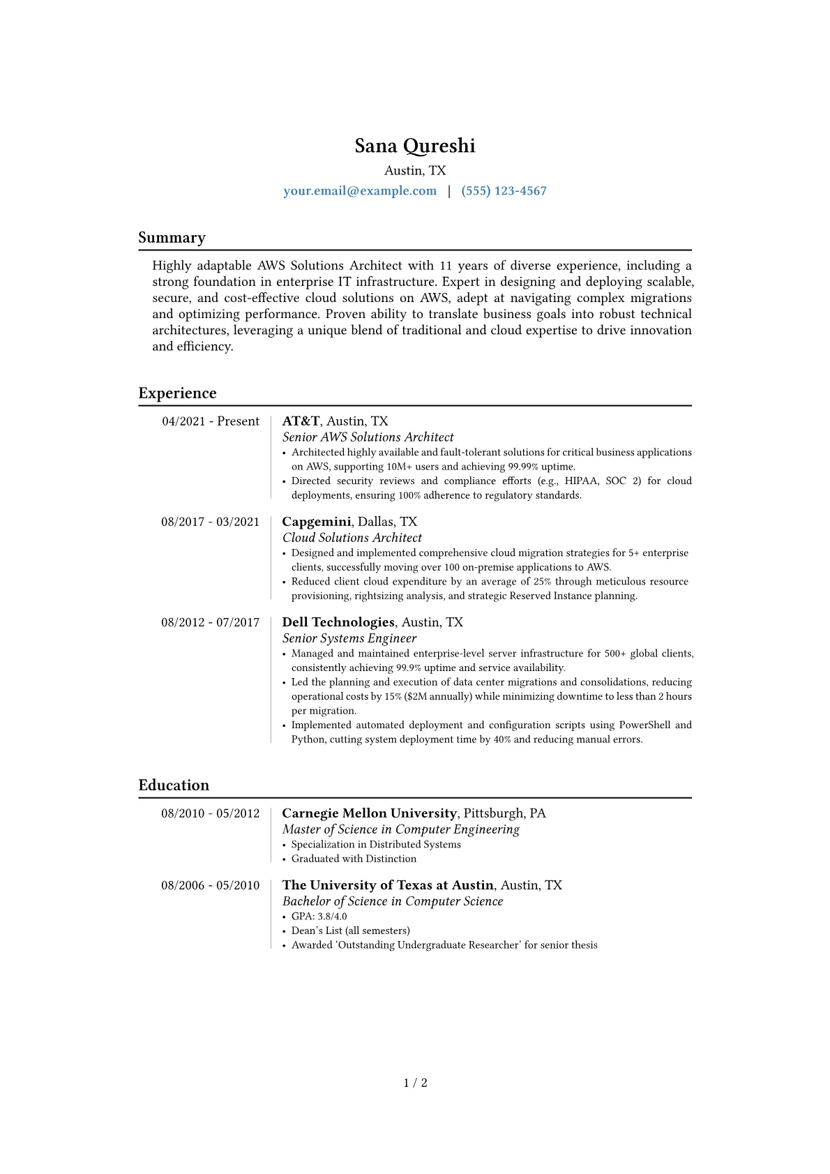 Career changer version - Page 1