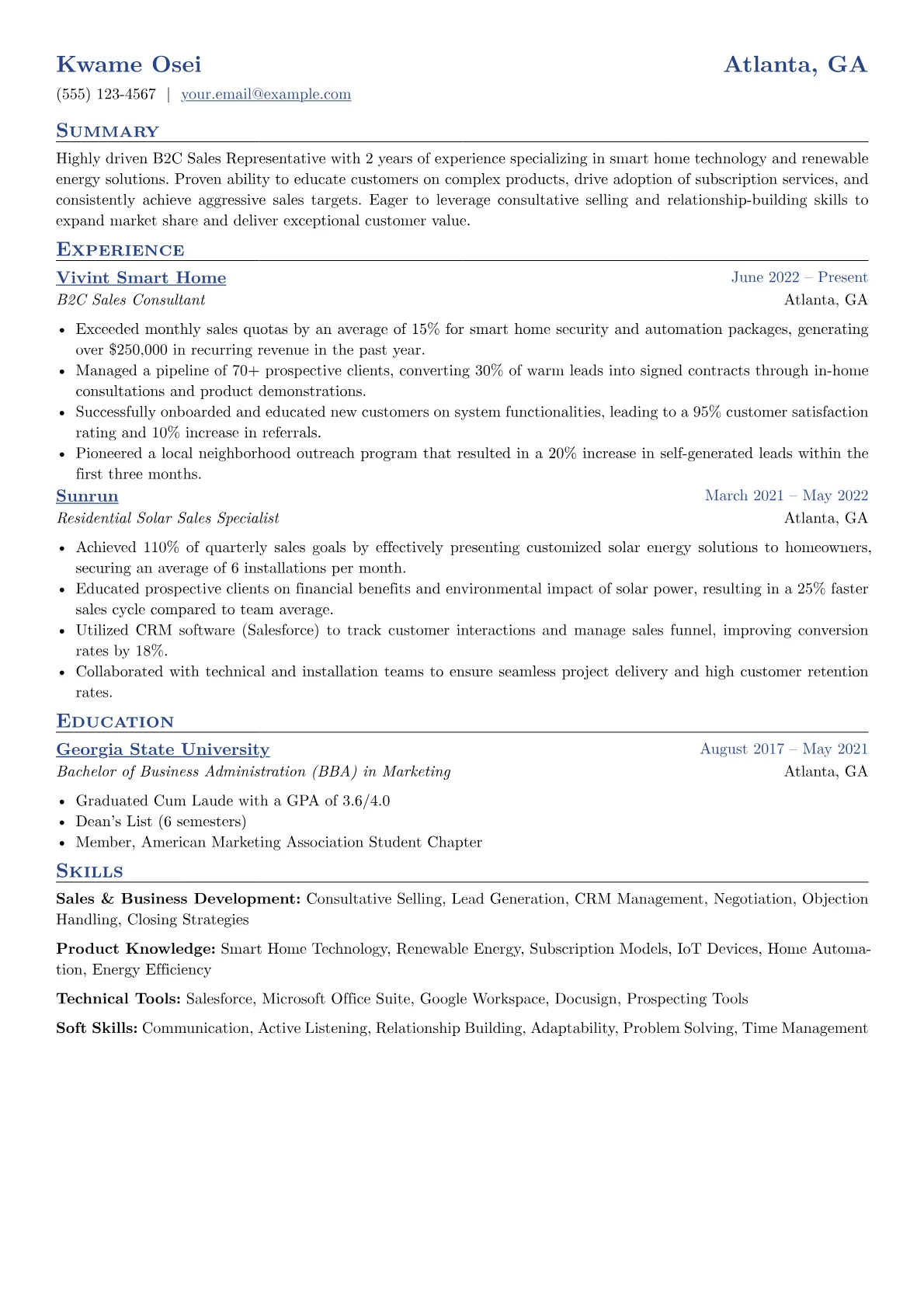 B2C Sales version - Page 1