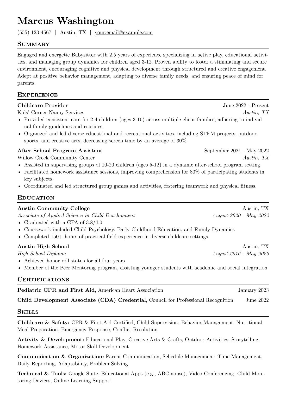 Babysitter version - Page 1