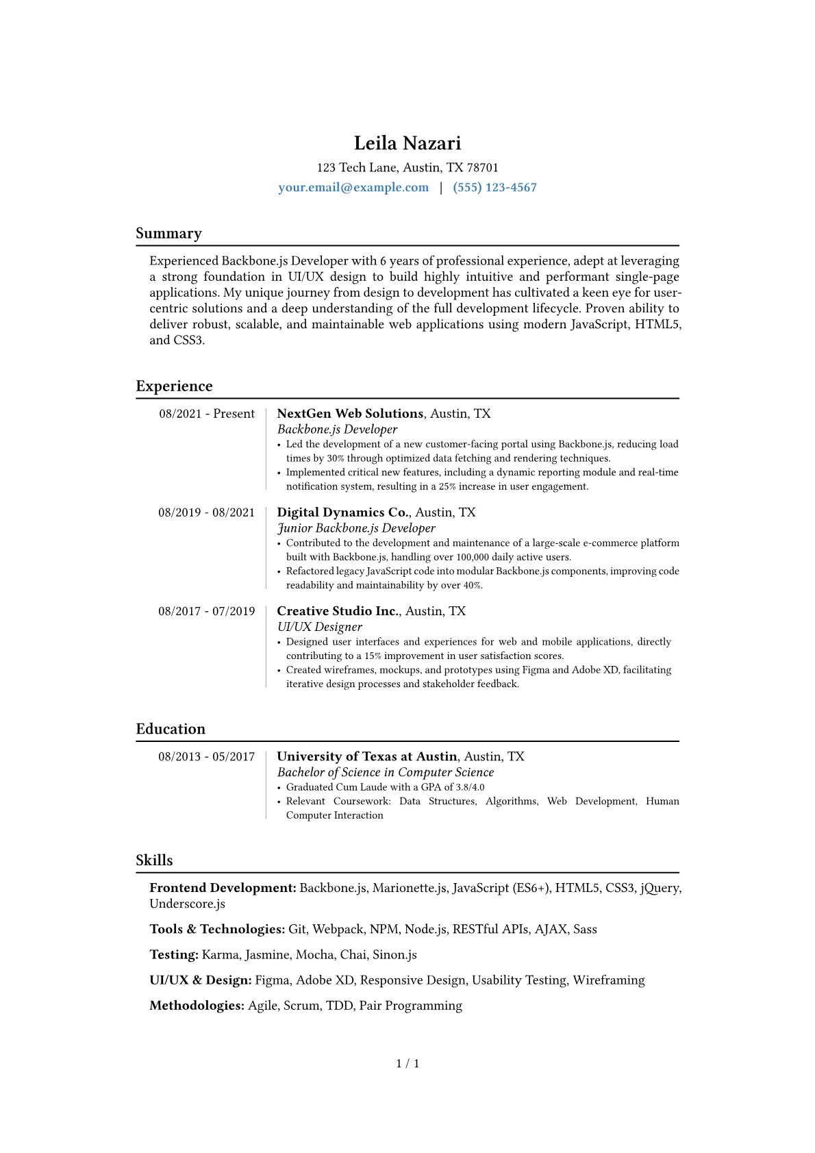 Career changer version - Page 1