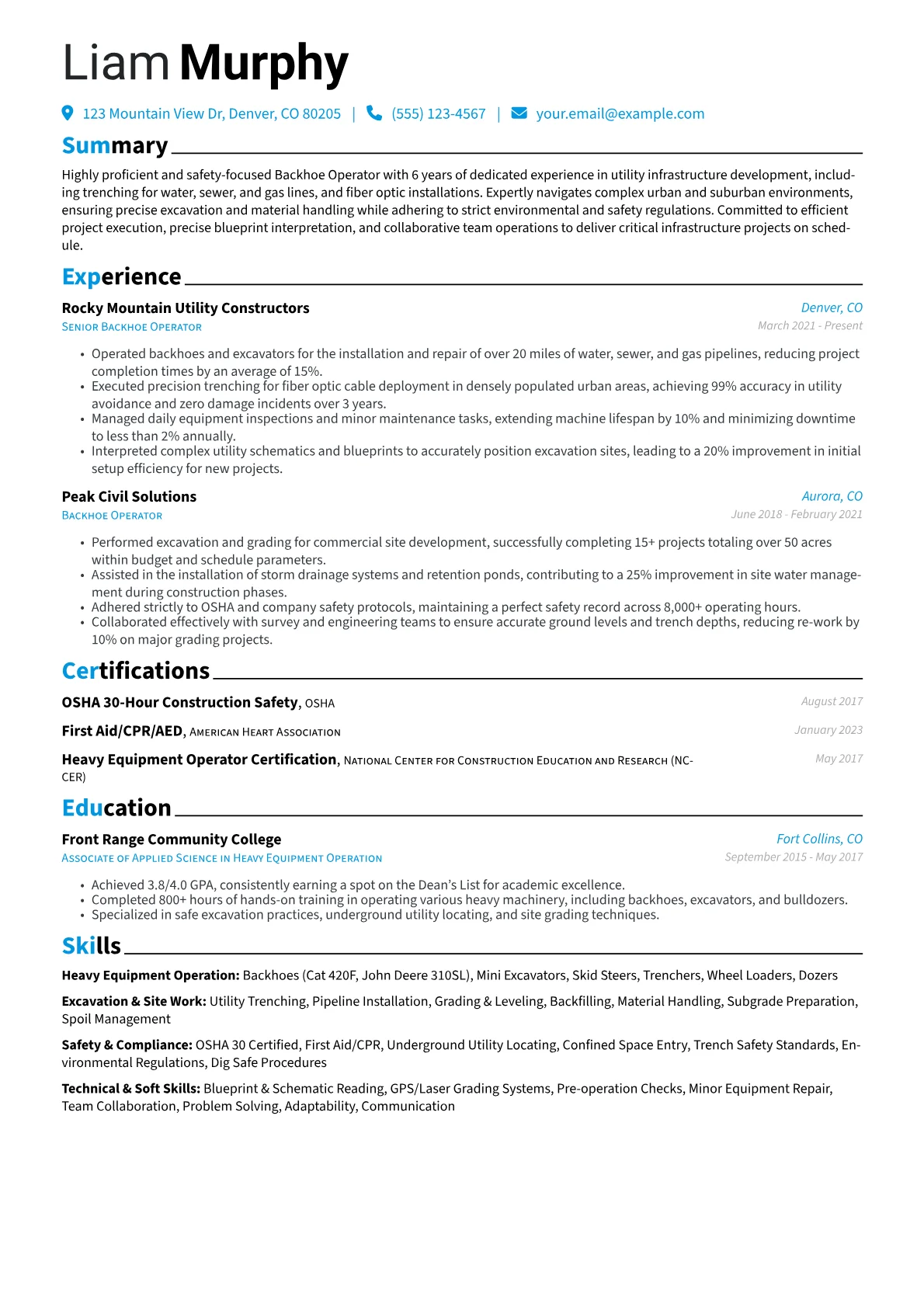 Backhoe Operator version - Page 1