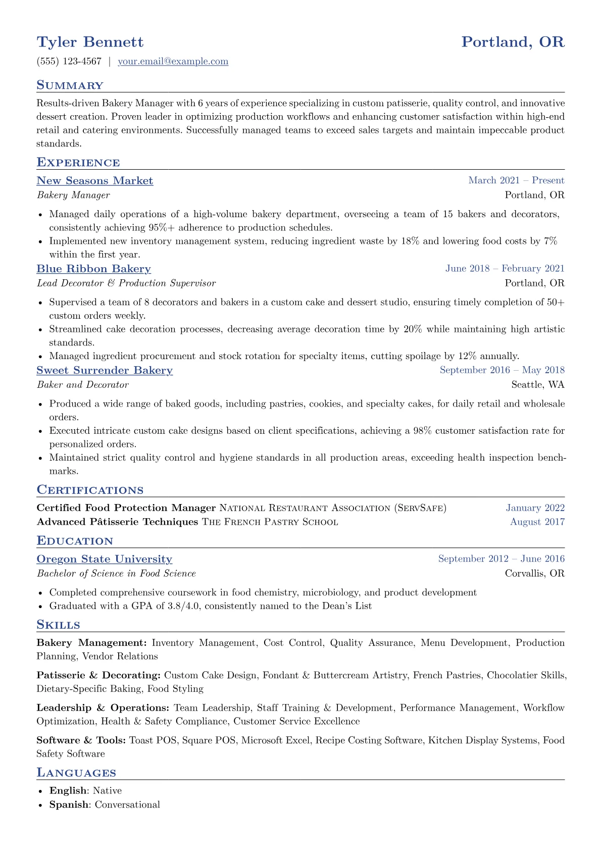 Bakery Manager version - Page 1
