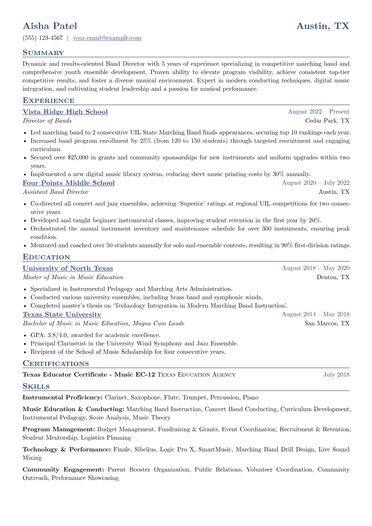 Competitive Marching version - Page 1
