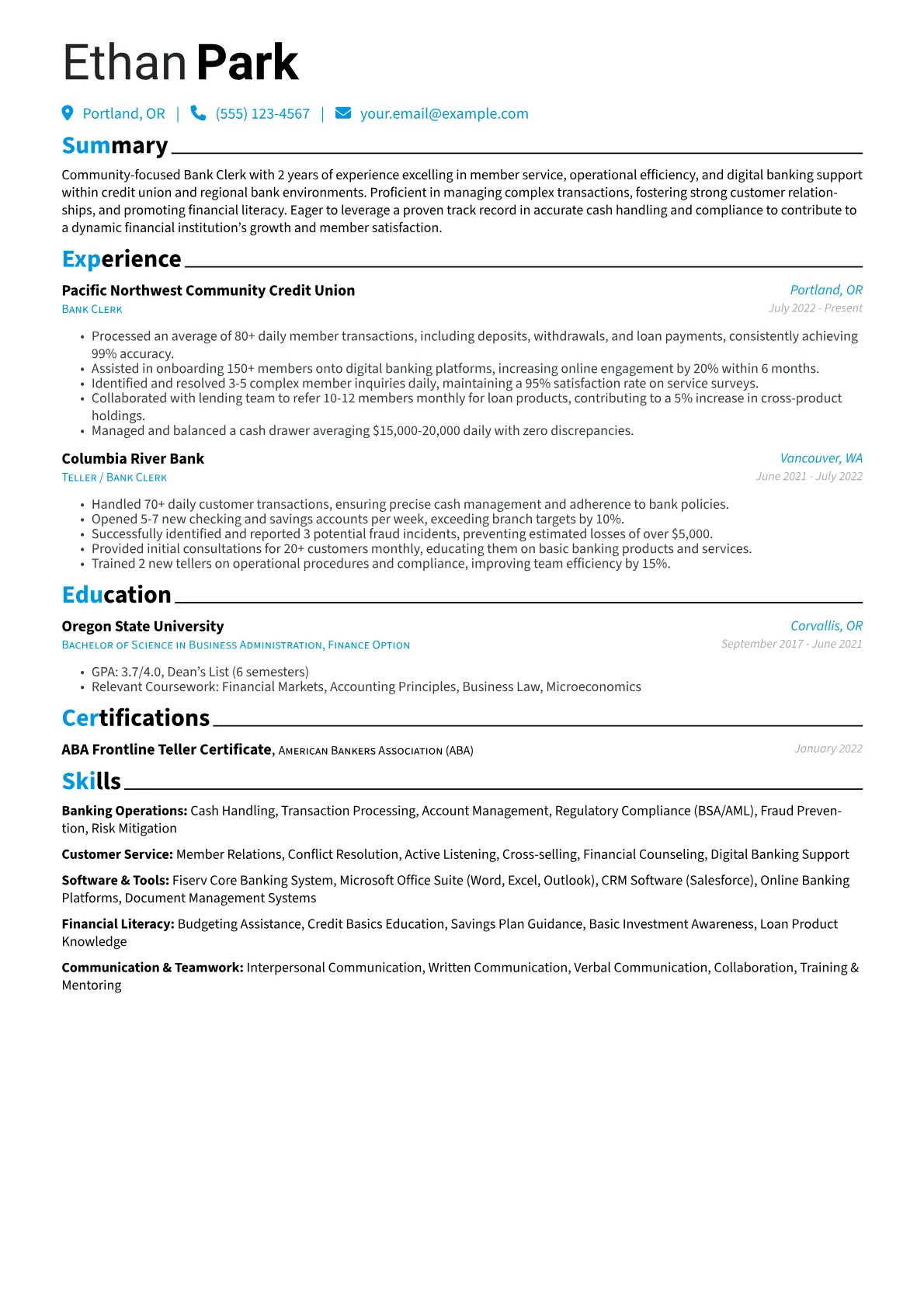 Community-Focused Bank version - Page 1