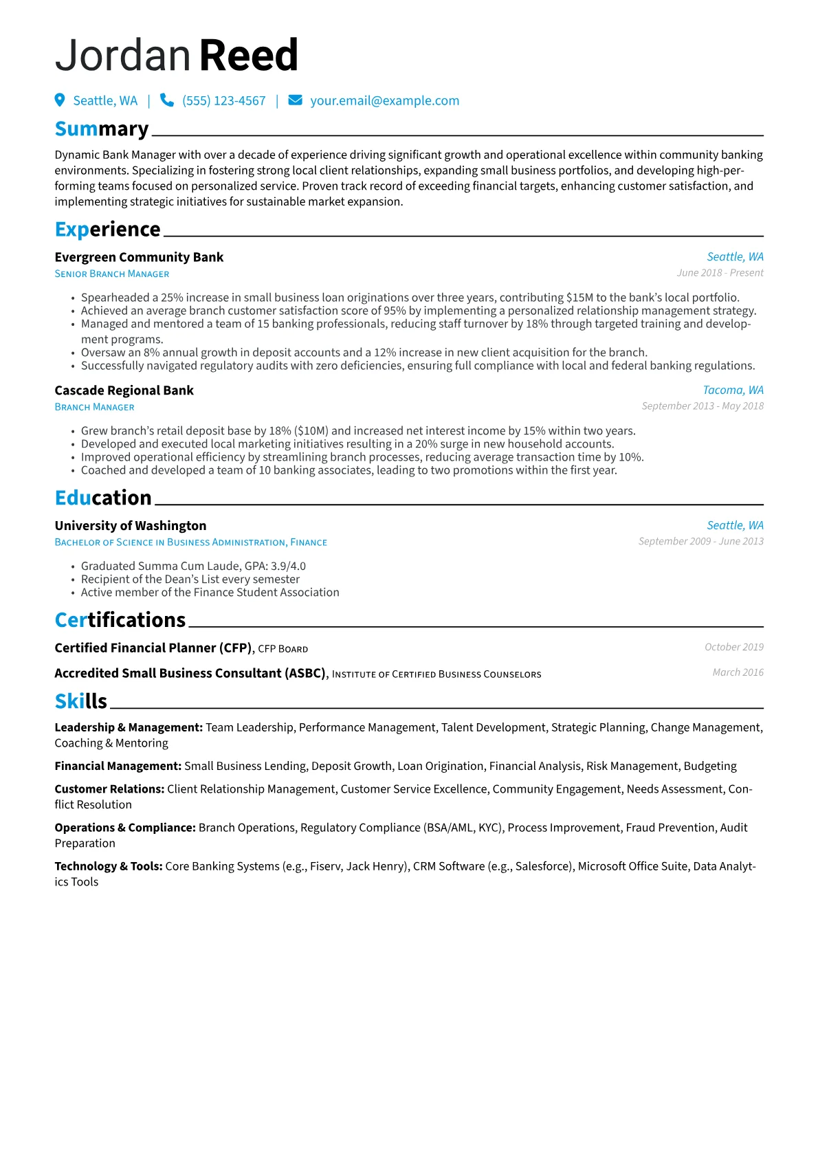 Community Bank Manager version - Page 1