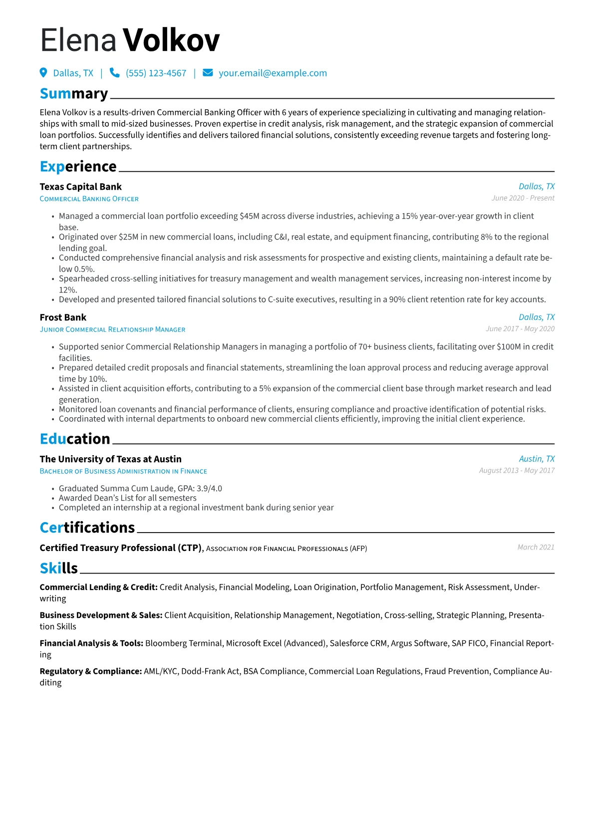 Commercial Banking Officer version - Page 1