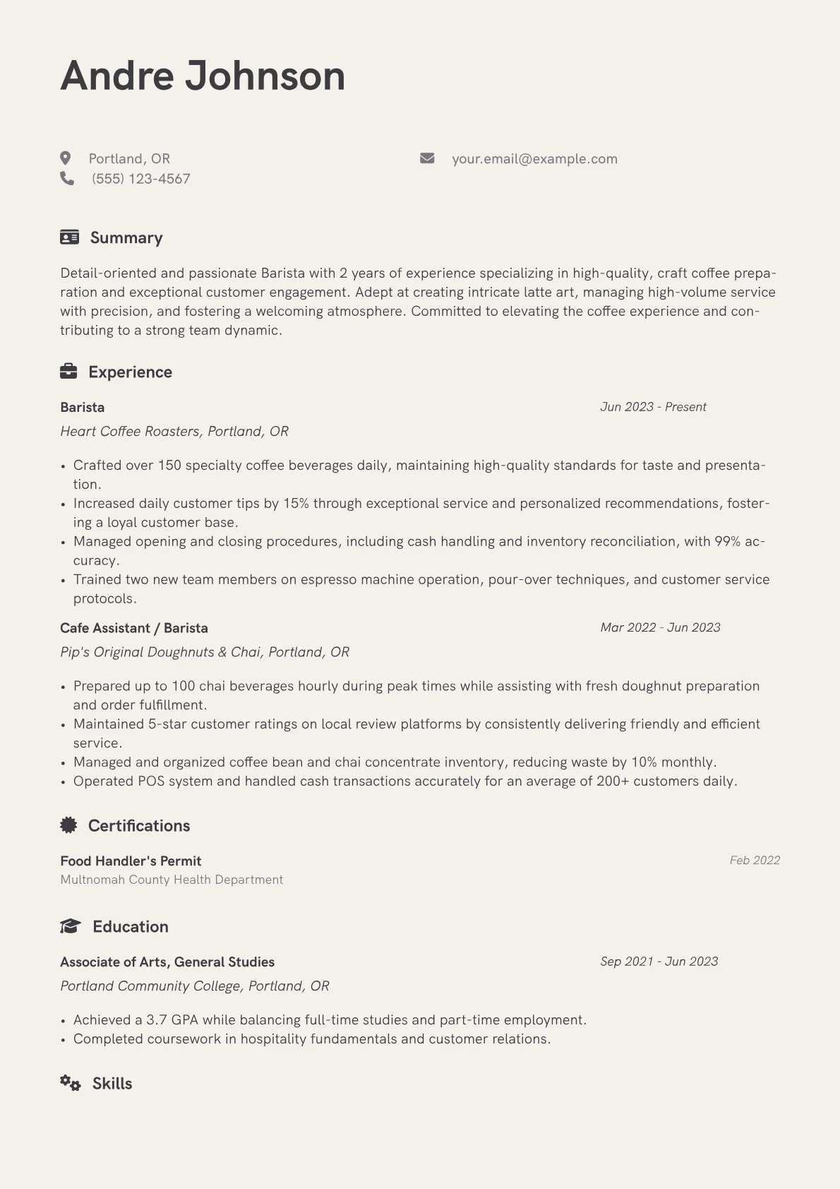 Coffee & Beverage version - Page 1