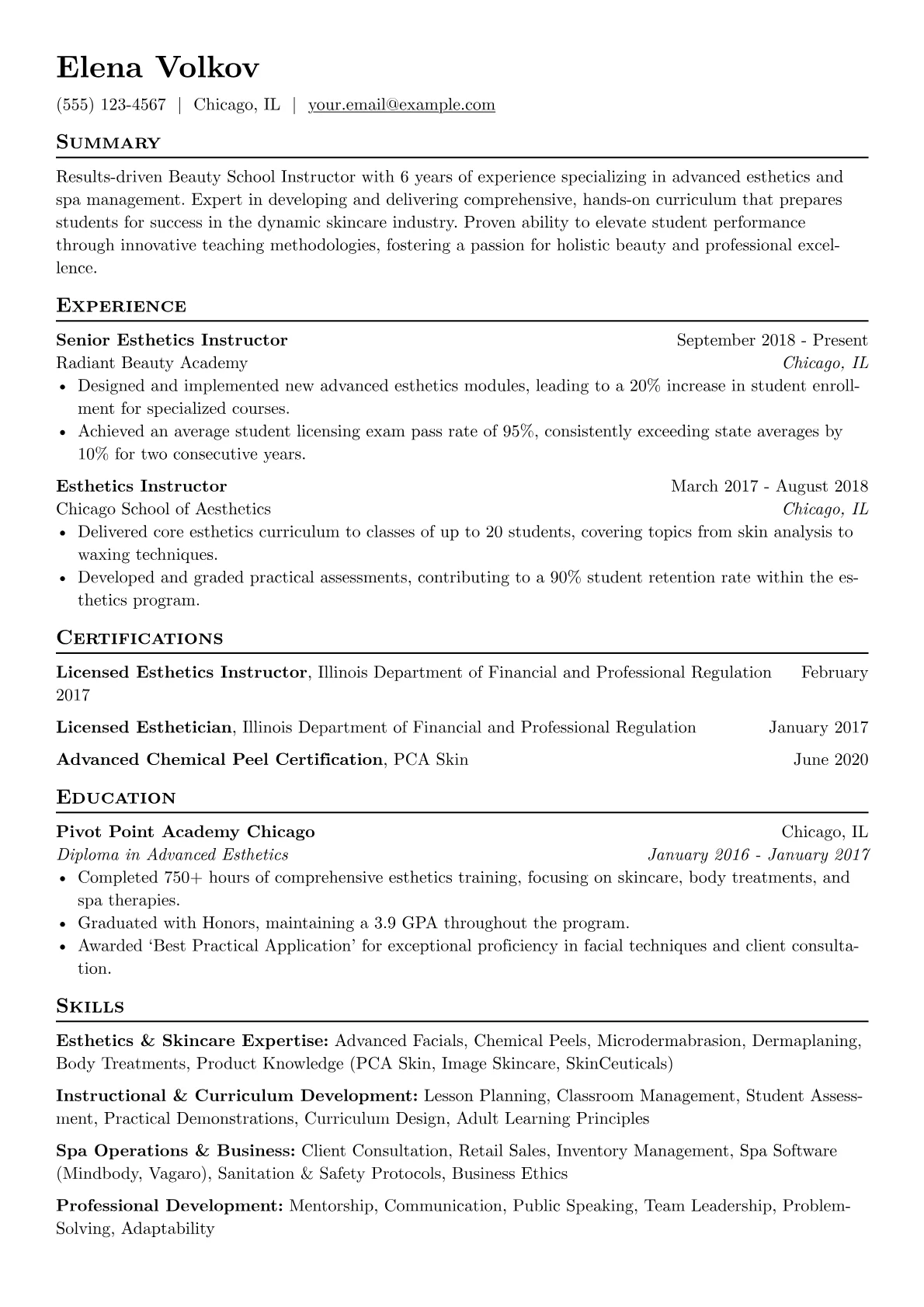 Advanced Esthetics version - Page 1
