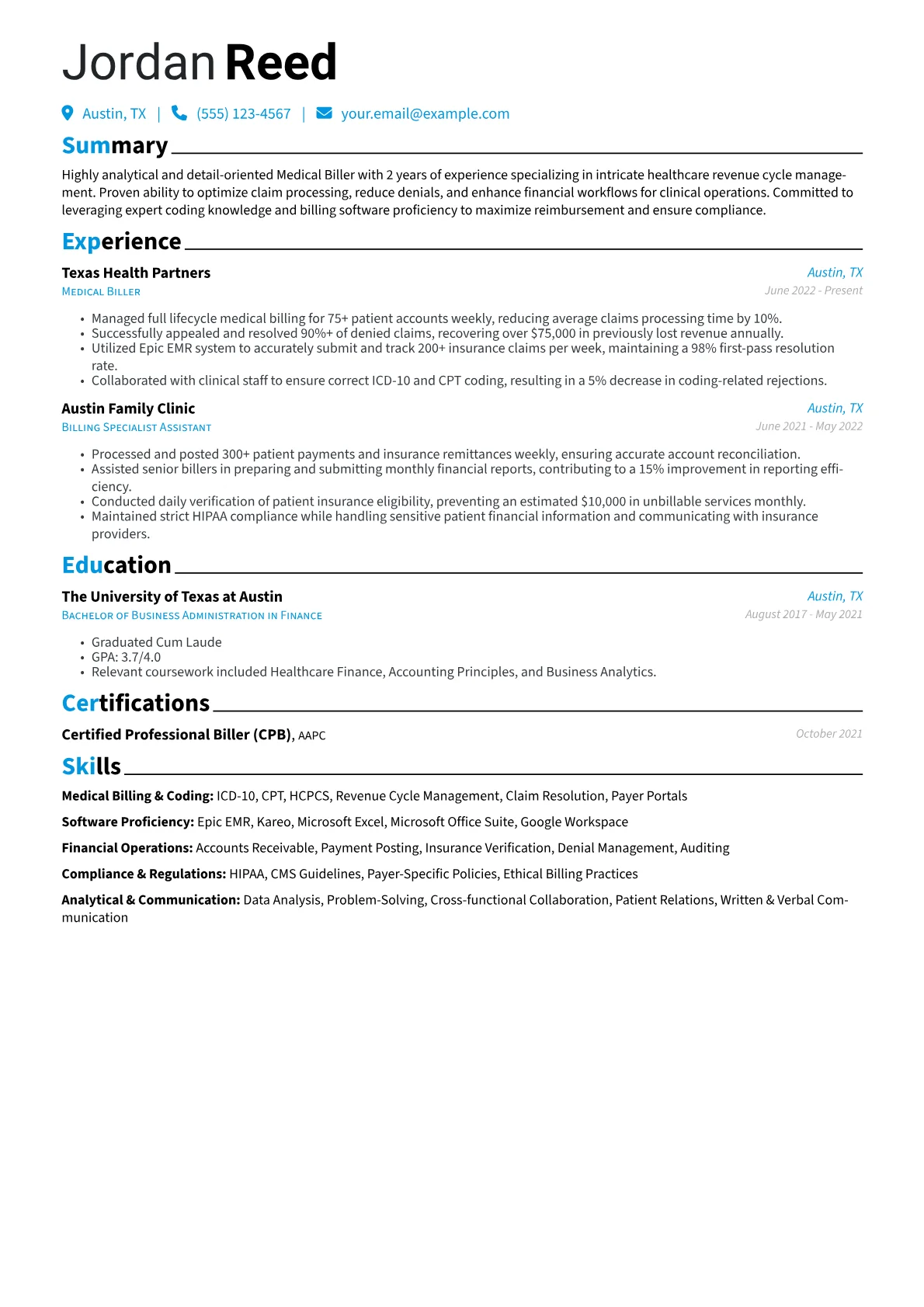 Medical Biller version - Page 1