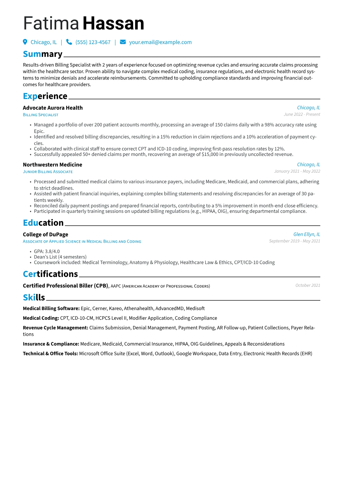 Healthcare Billing version - Page 1