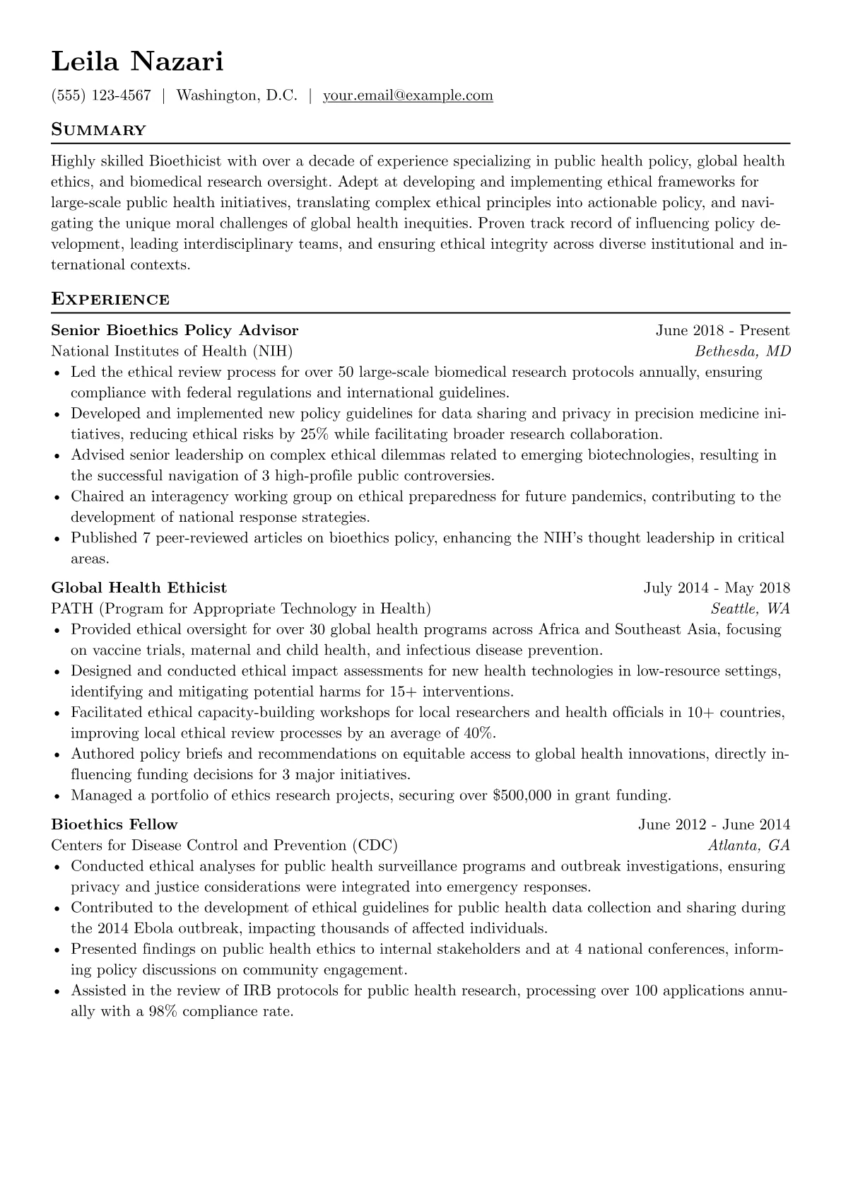 Bioethics and Global version - Page 1