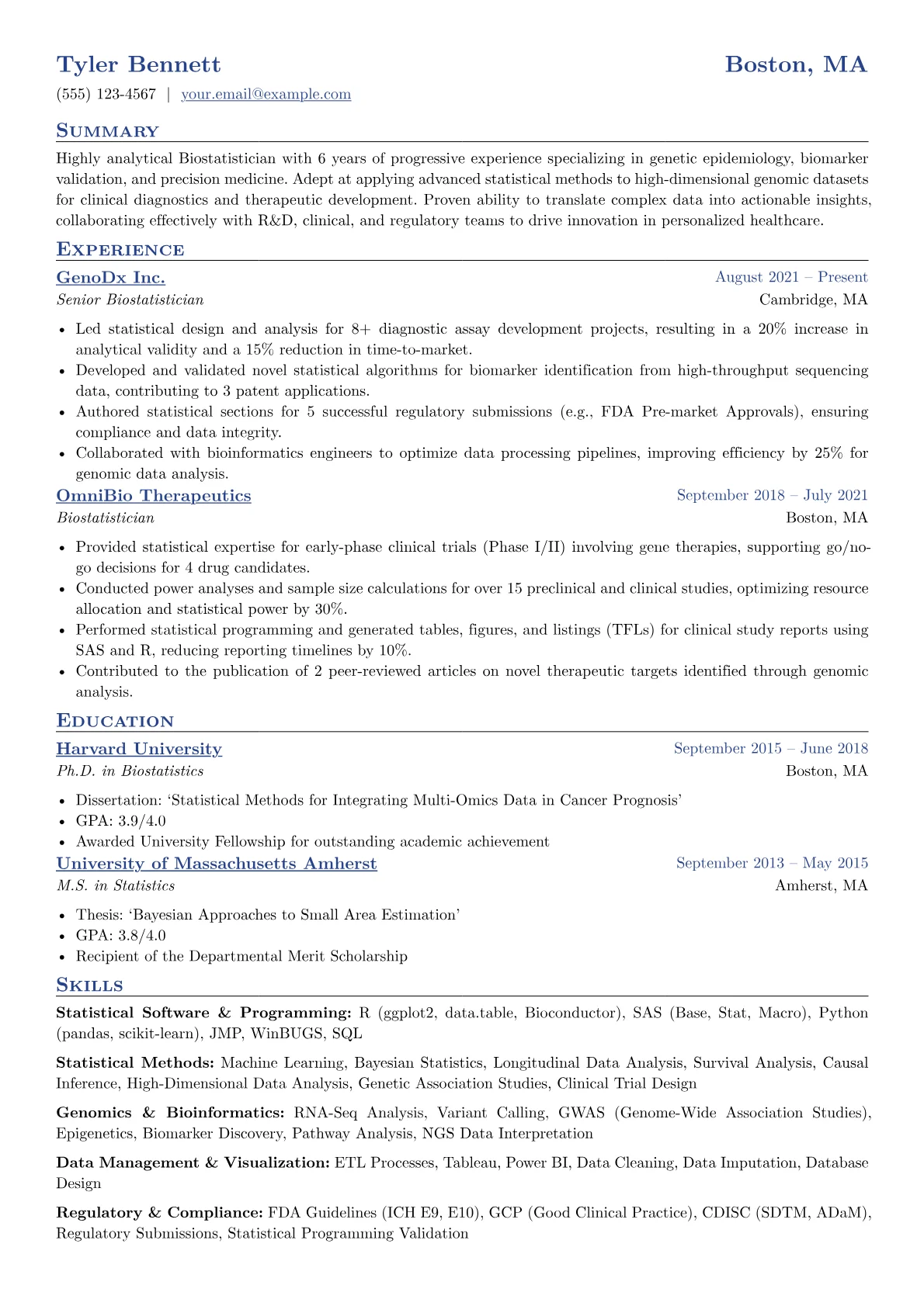 Genomic Biostatistician version - Page 1