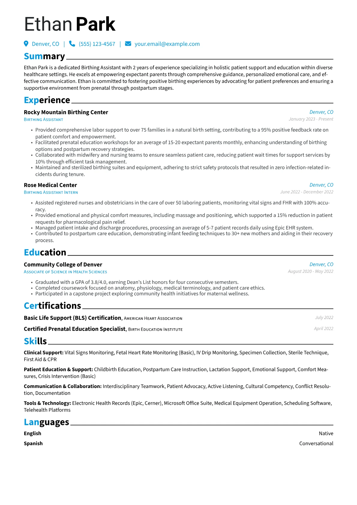 Birthing Assistant version - Page 1