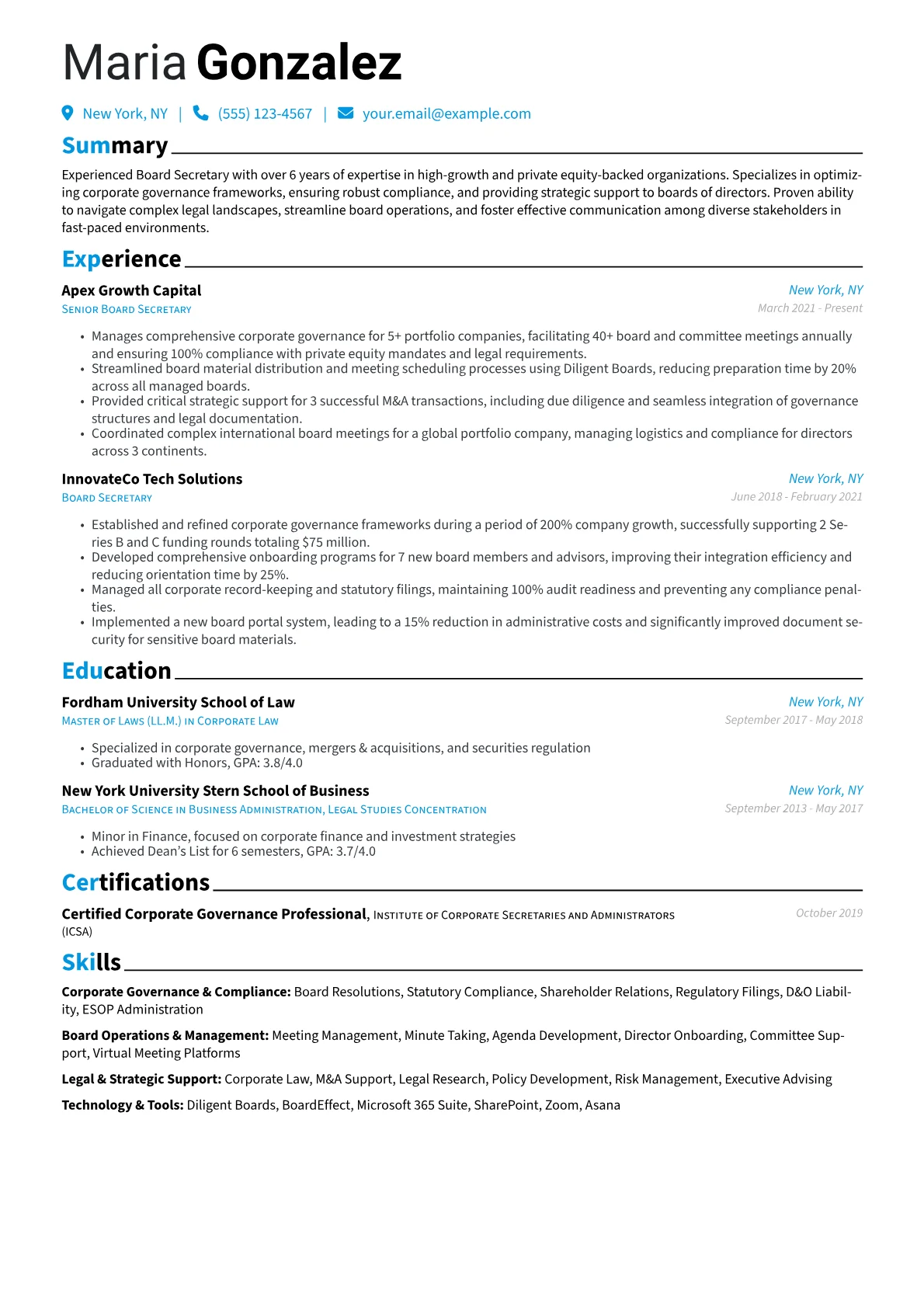 Board Secretary version - Page 1