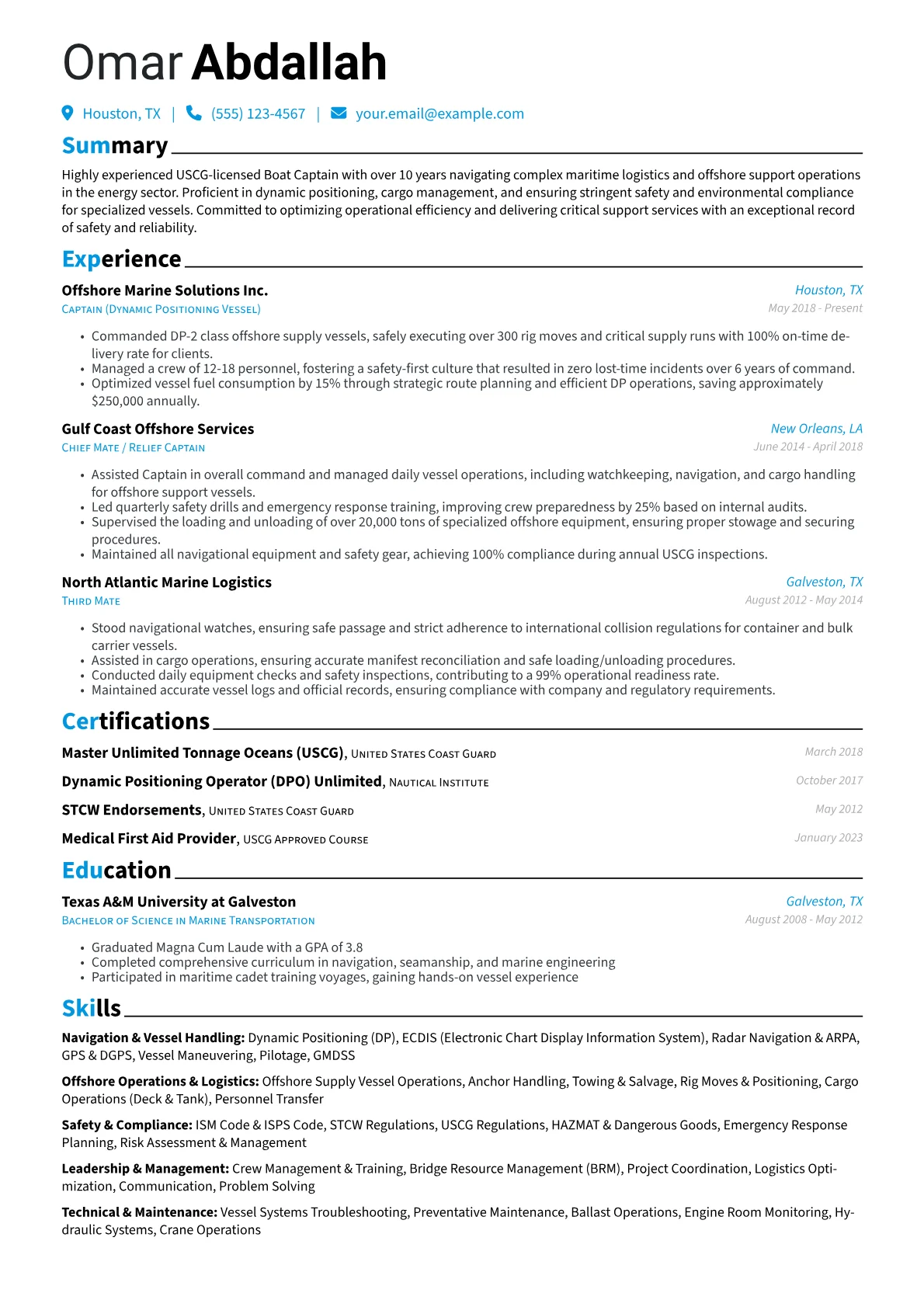 Offshore Logistics Captain version - Page 1