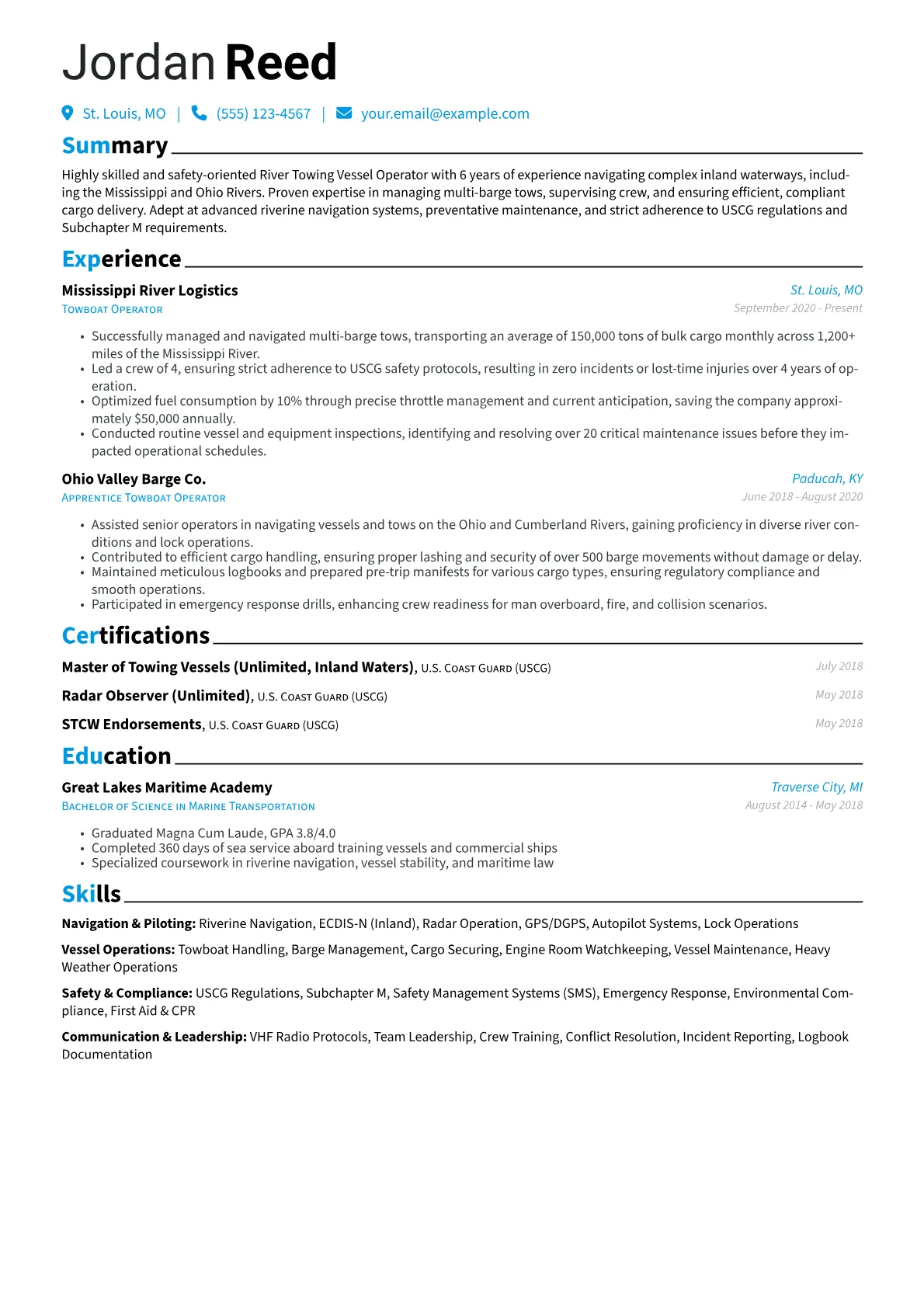 River Towing Specialist version - Page 1