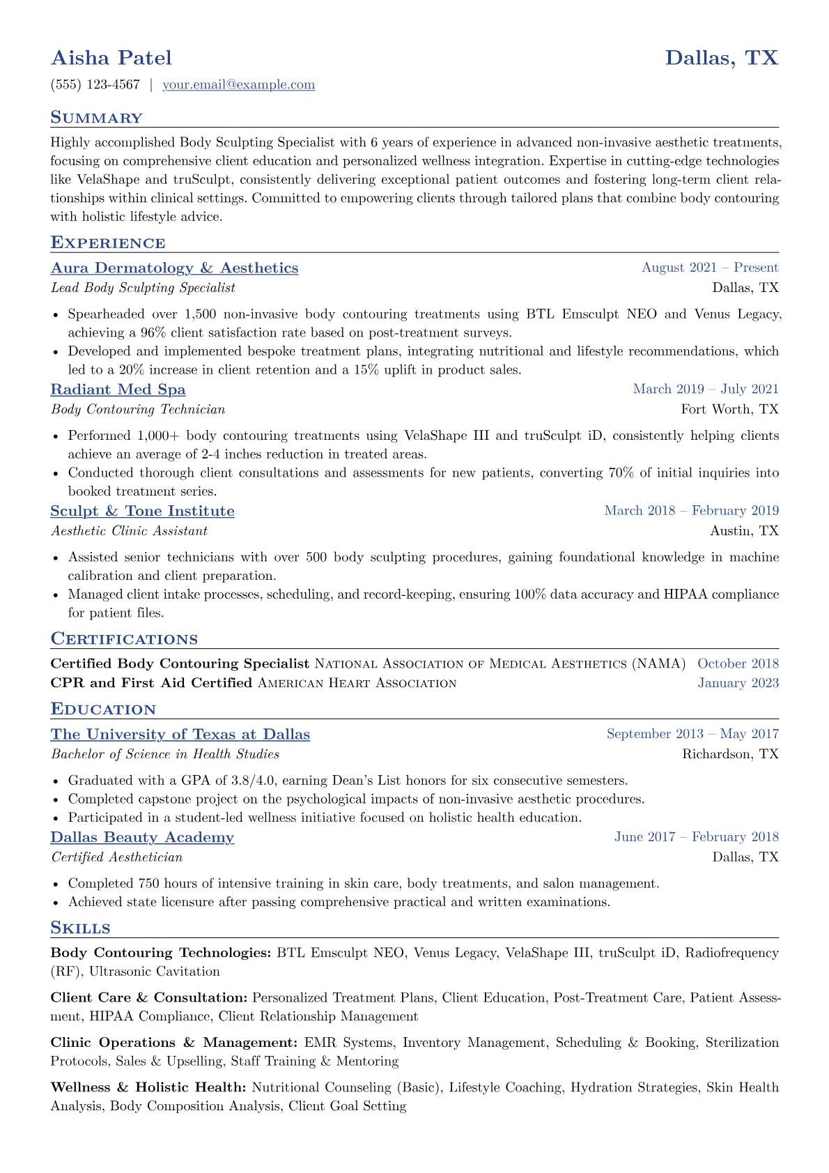Medical Spa & Wellness version - Page 1