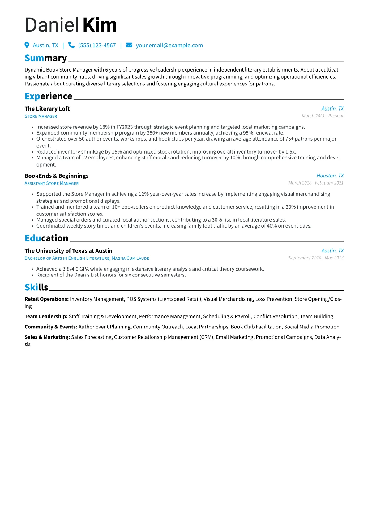 Retail Operations version - Page 1