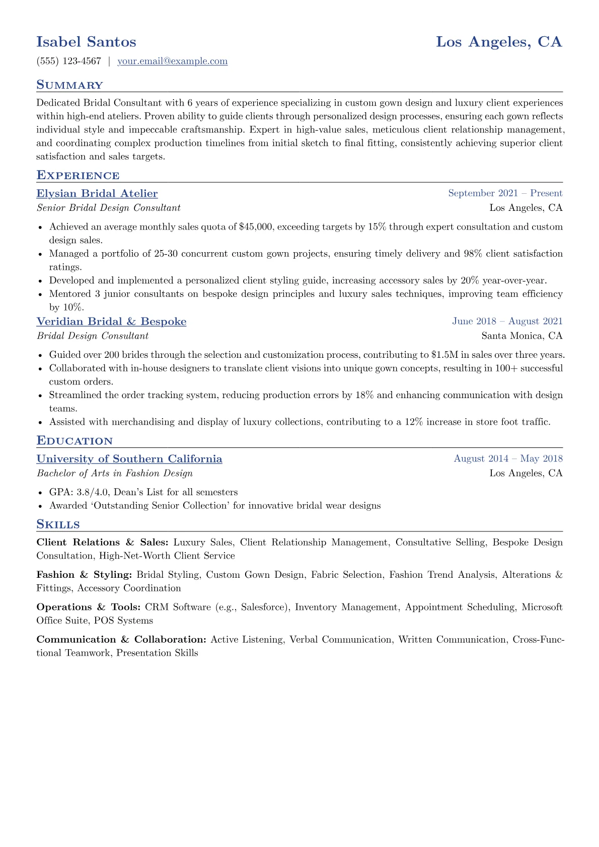 Client Relations & Sales version - Page 1