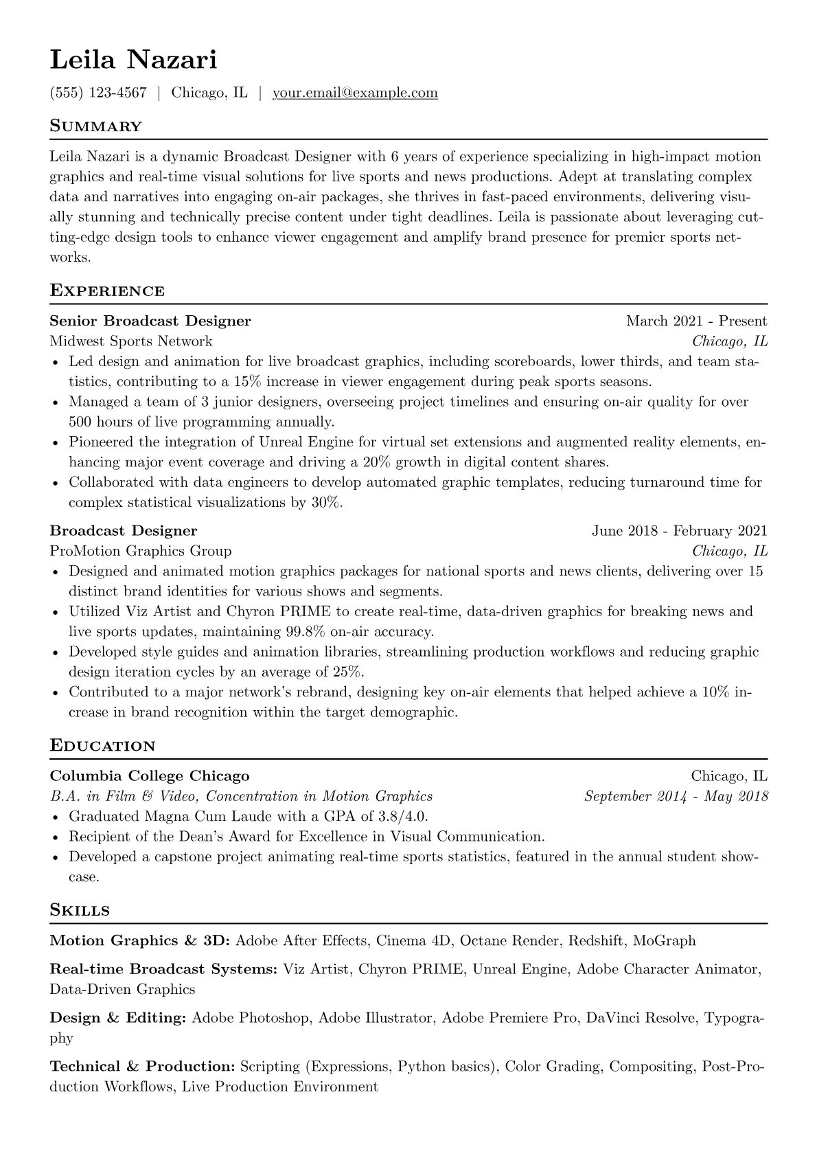 Sports Broadcast version - Page 1