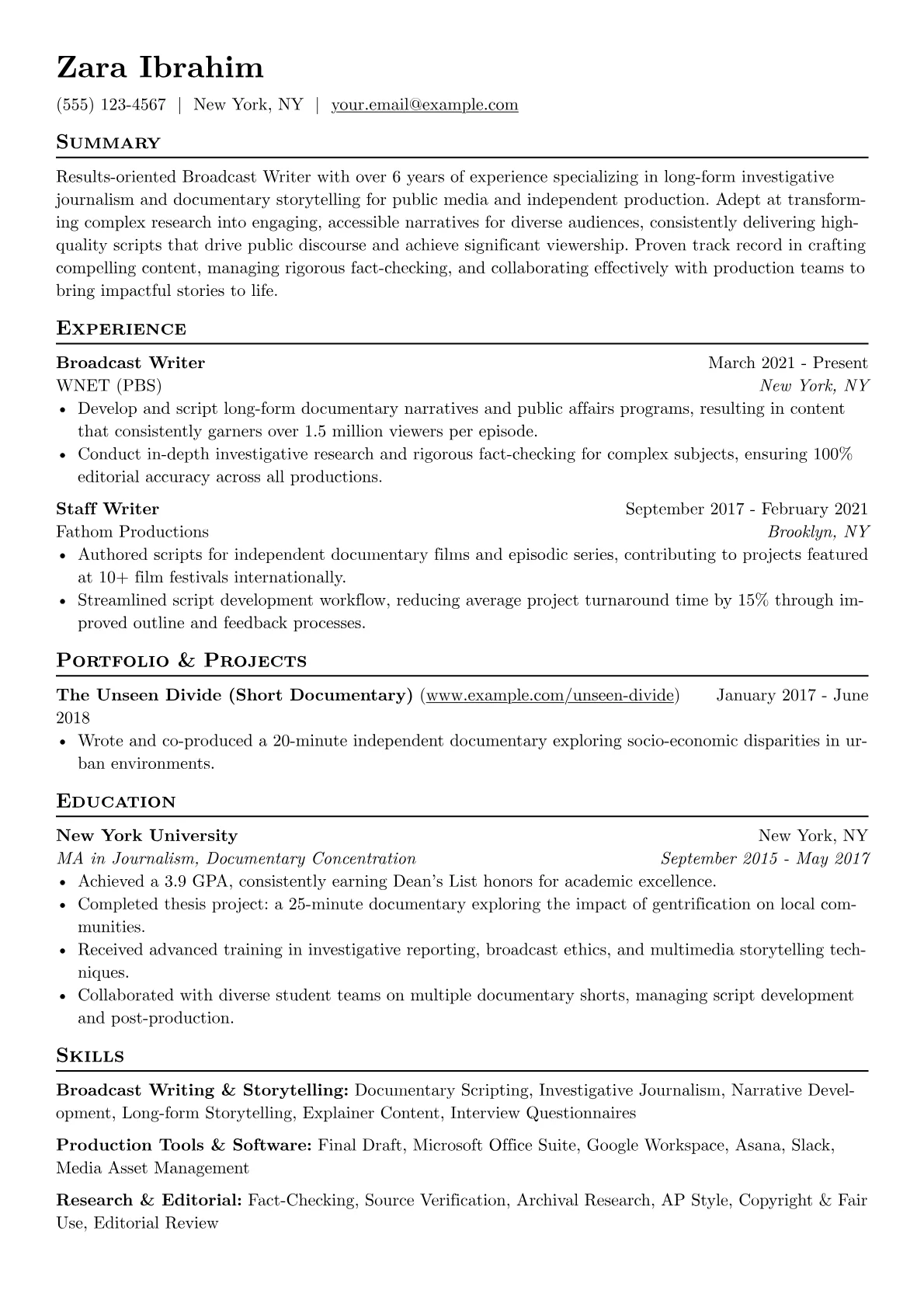 Documentary Specialist version - Page 1