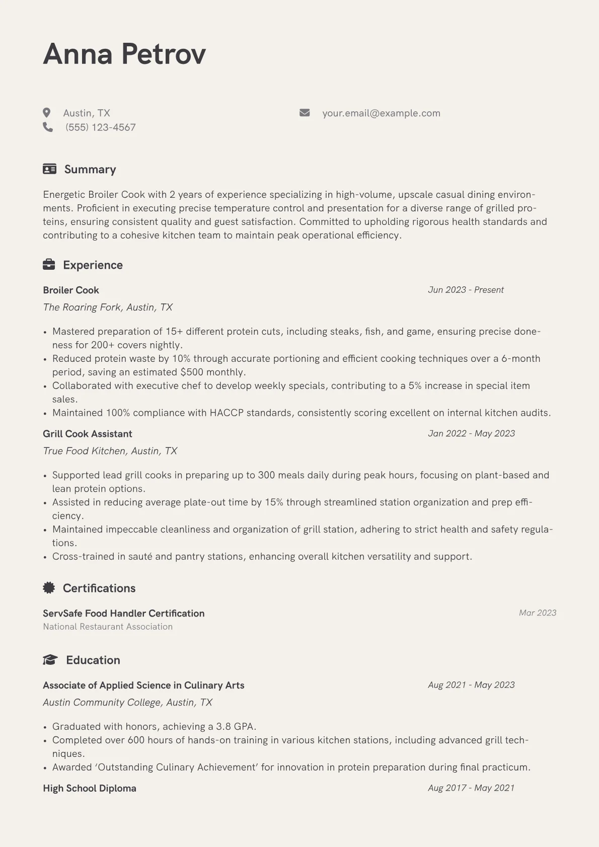 Upscale Casual Broiler version - Page 1