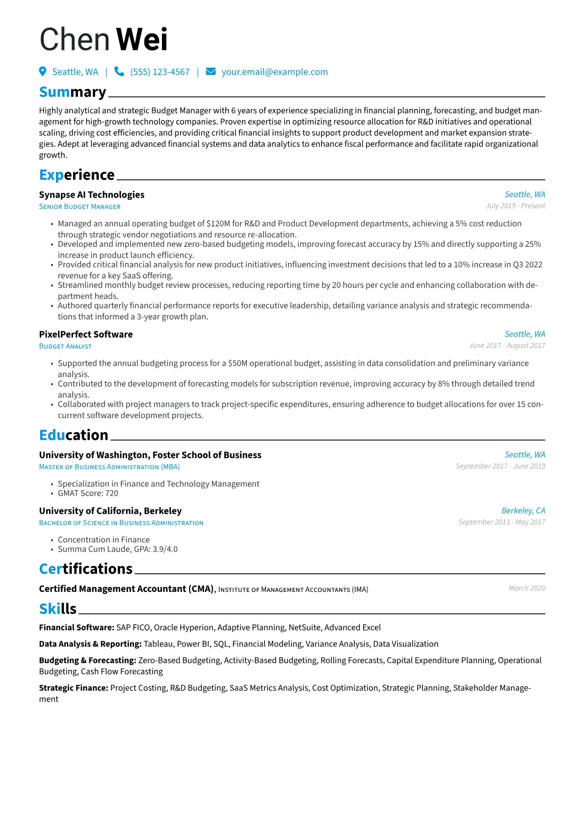 Tech Sector Budget Manager version - Page 1