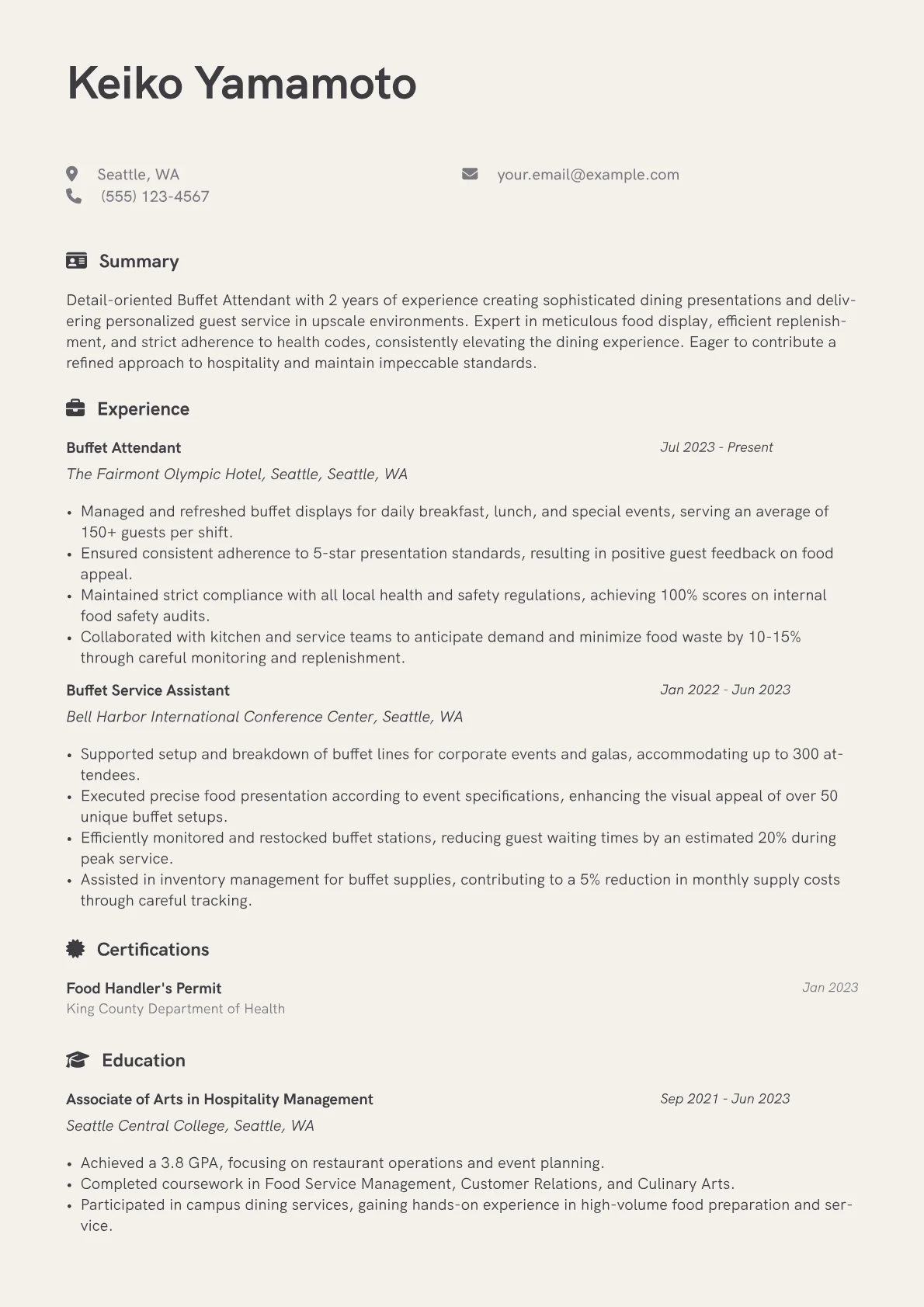 Upscale Event Specialist version - Page 1