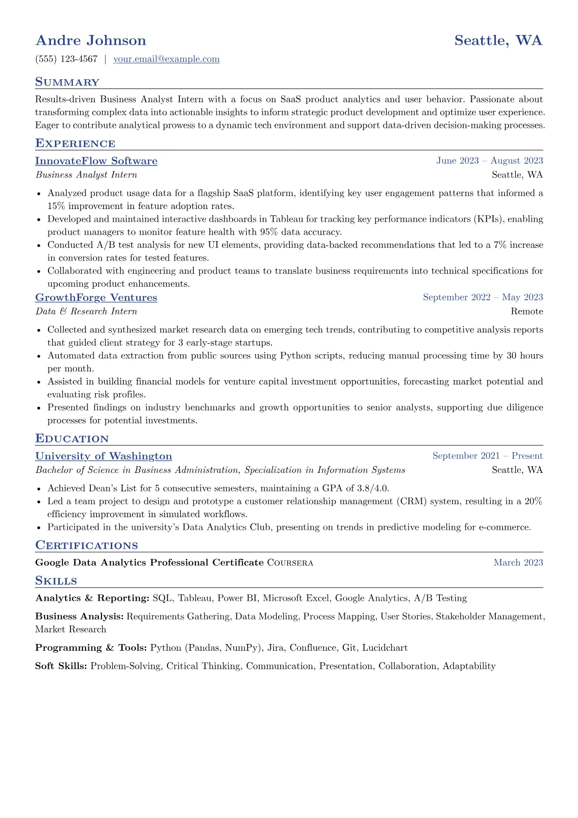 Analytics & Reporting version - Page 1
