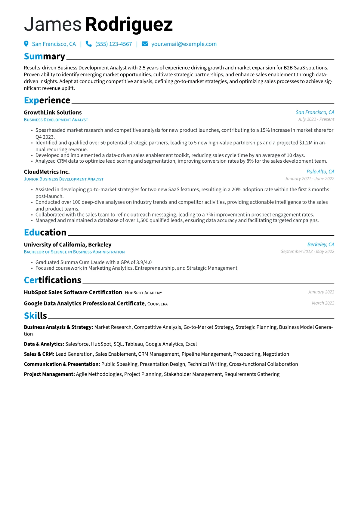 Business Analysis version - Page 1