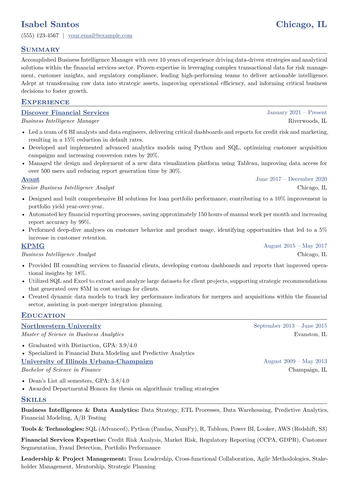 Business Intelligence version - Page 1