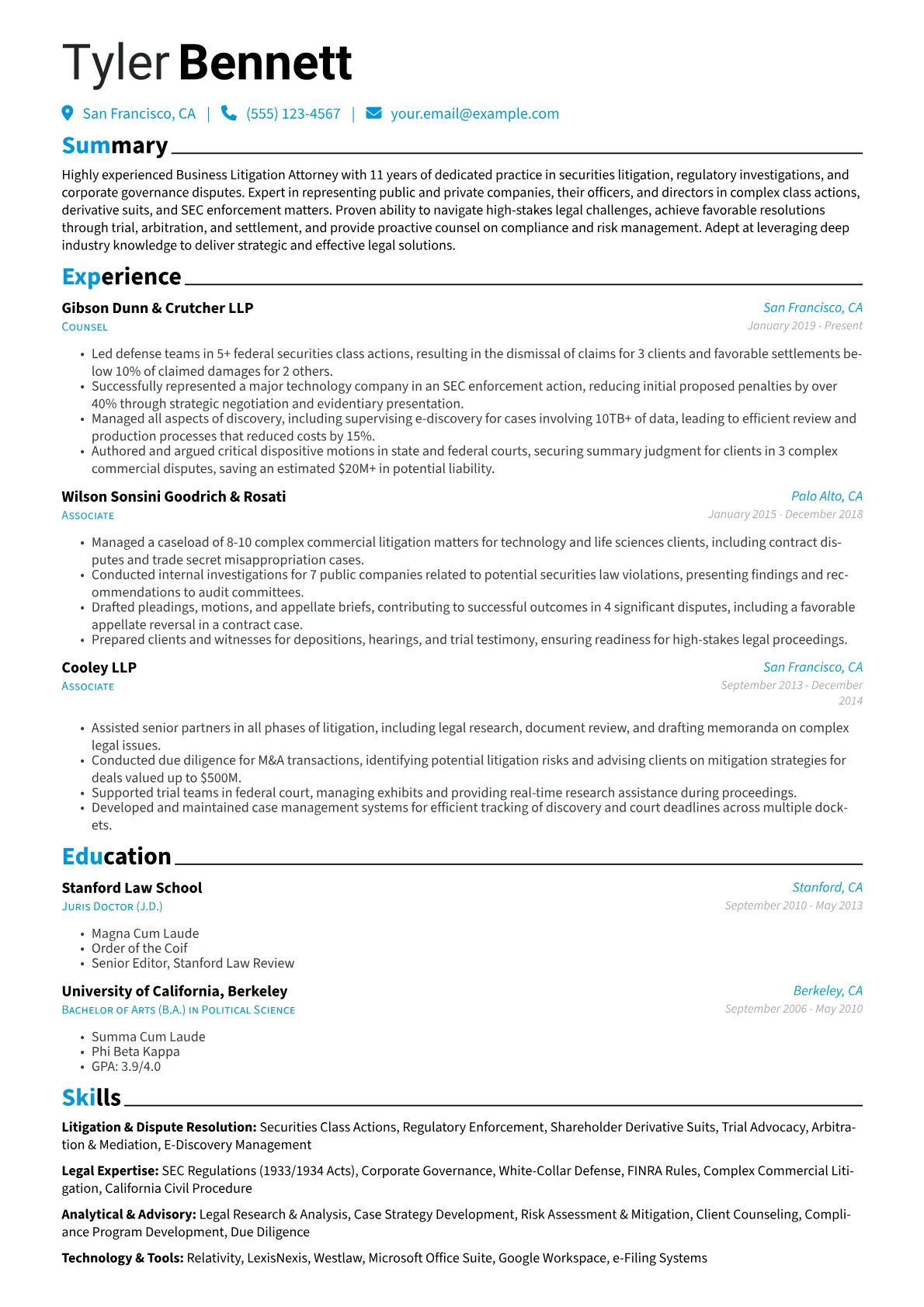 Litigation & Dispute version - Page 1