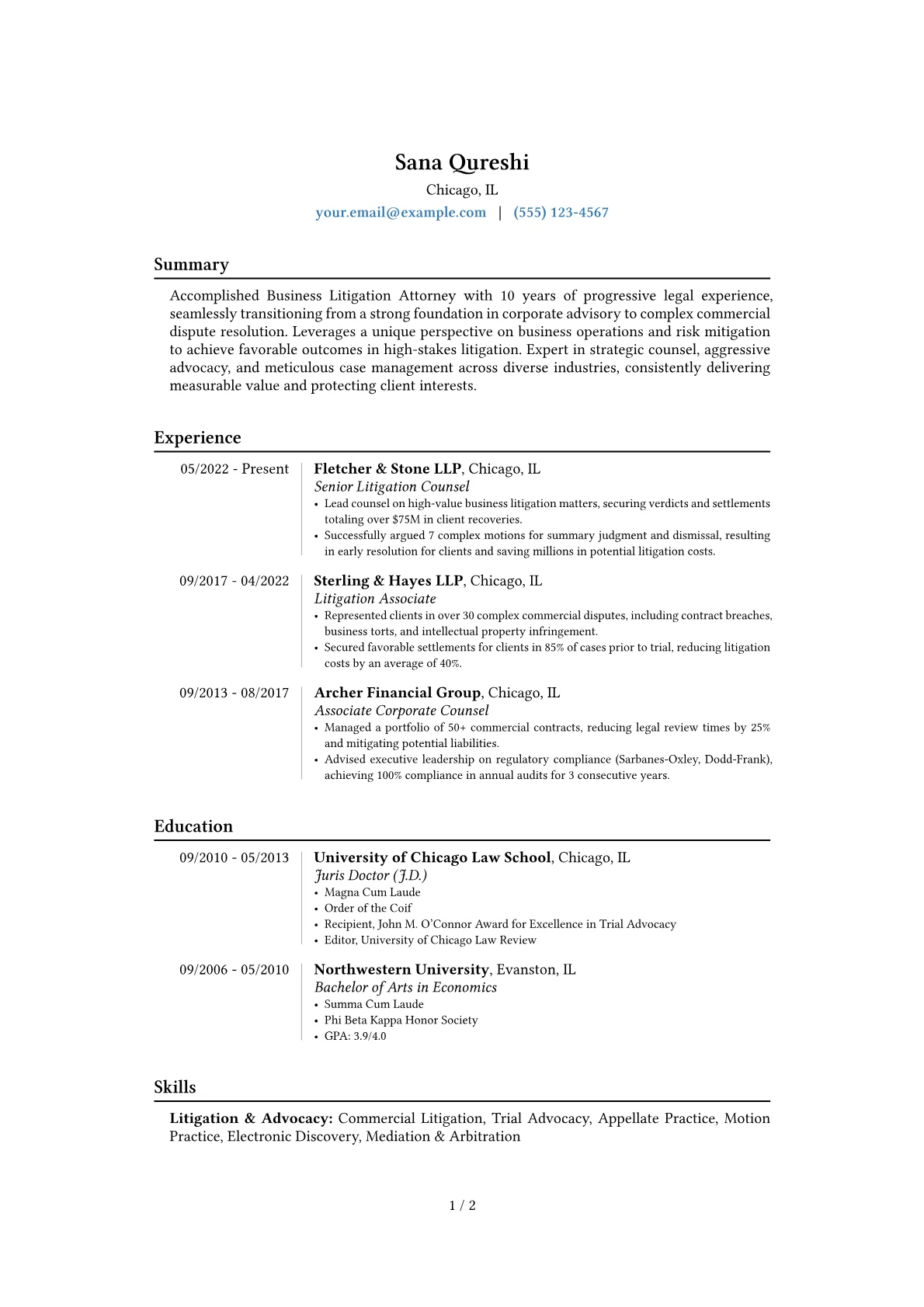 Career changer version - Page 1