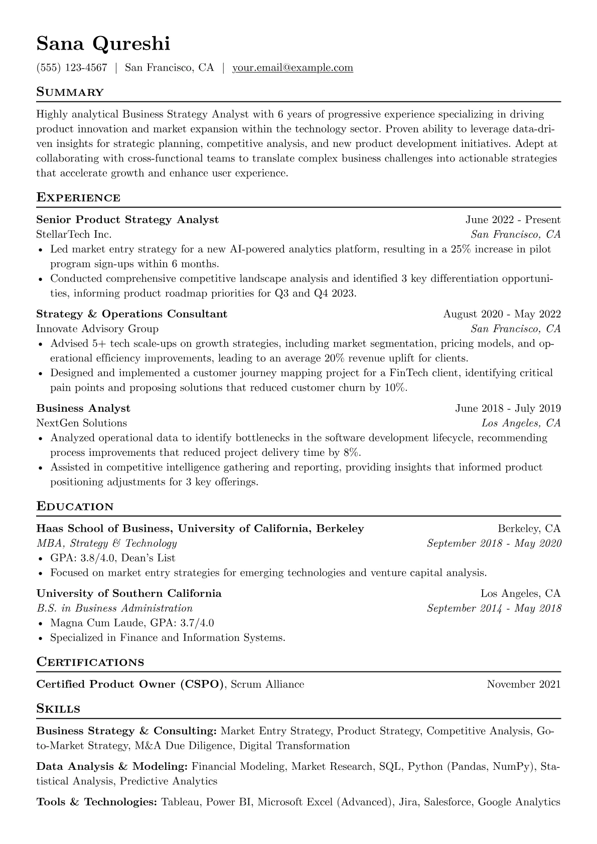Business Strategy version - Page 1