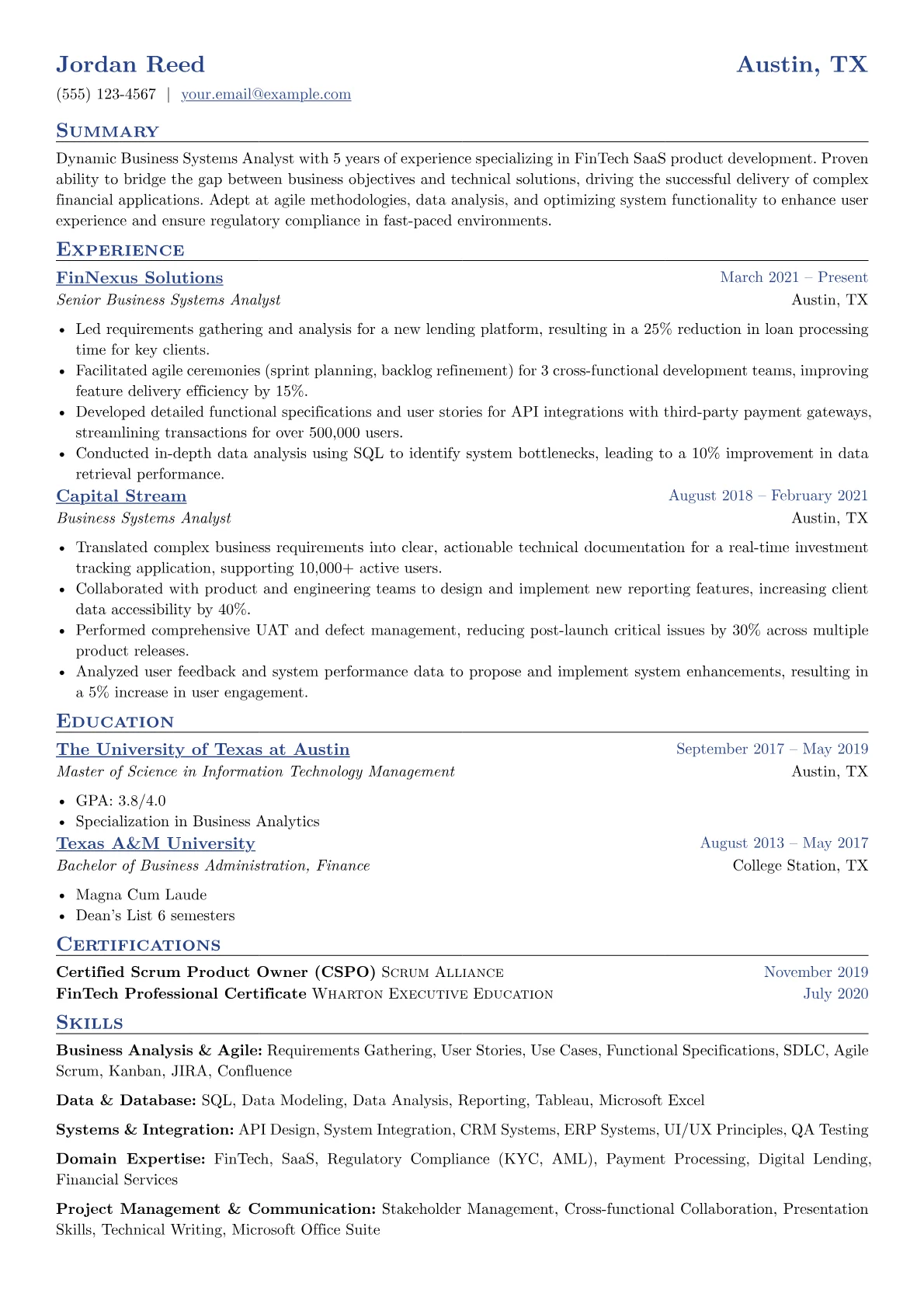 FinTech SaaS Product BSA version - Page 1
