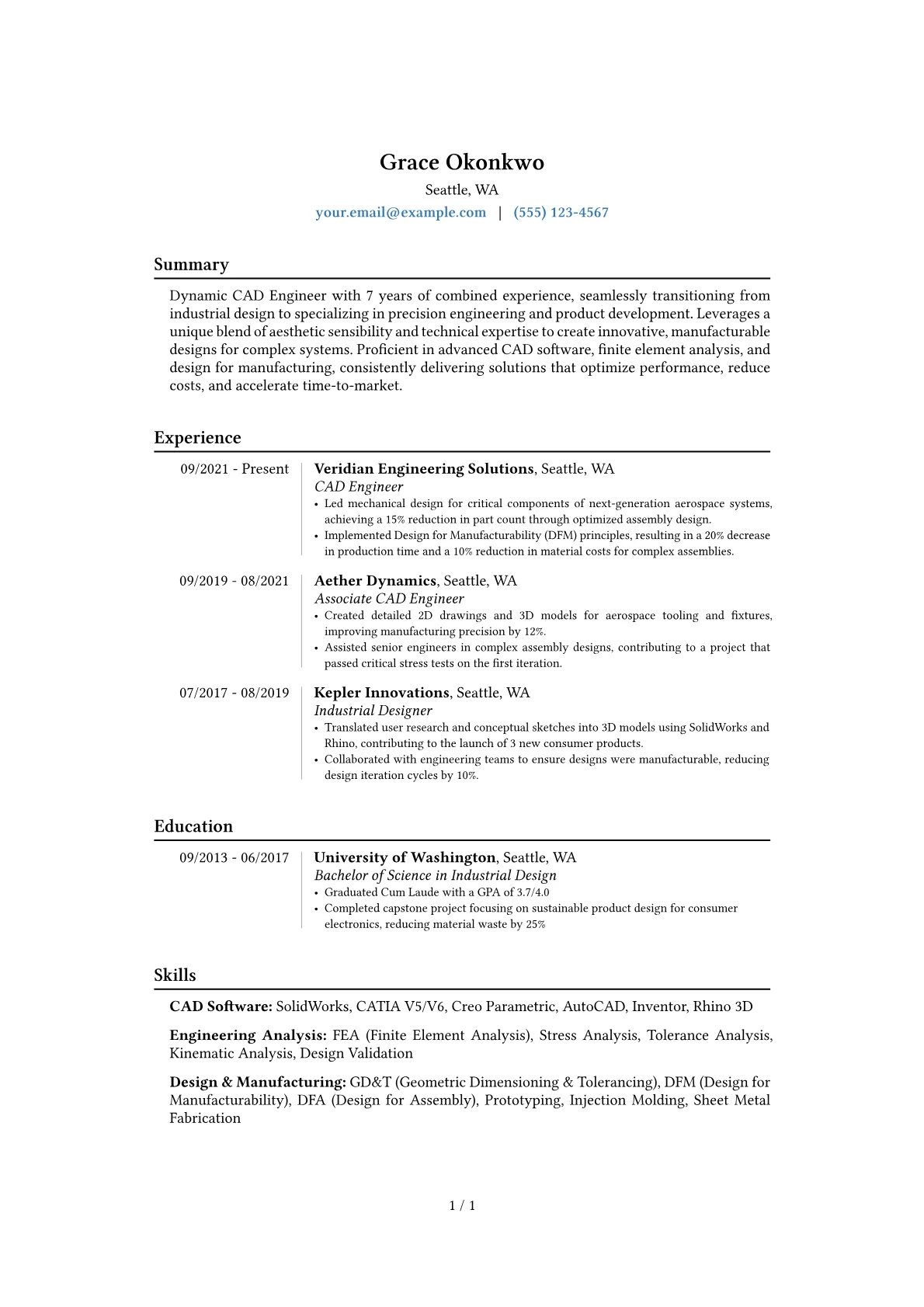 Career changer version - Page 1