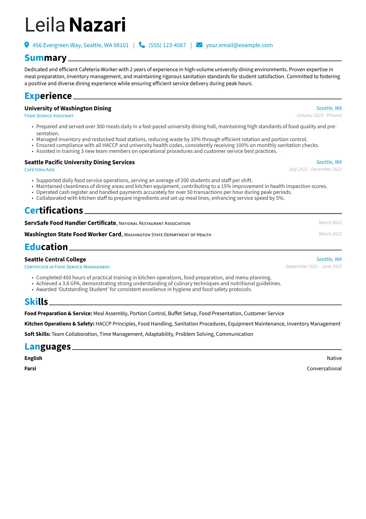 University Cafeteria version - Page 1