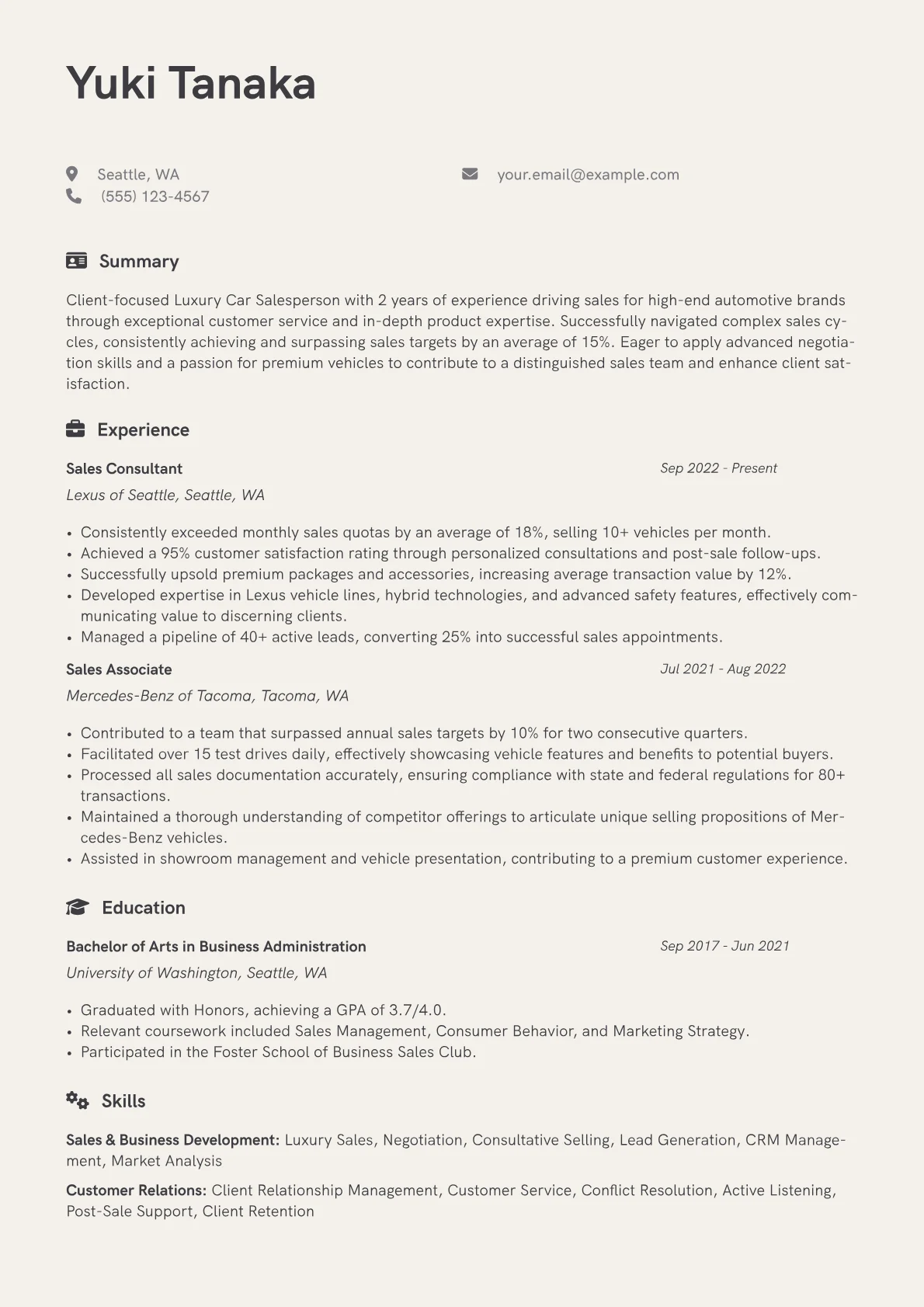 Luxury Car Sales version - Page 1