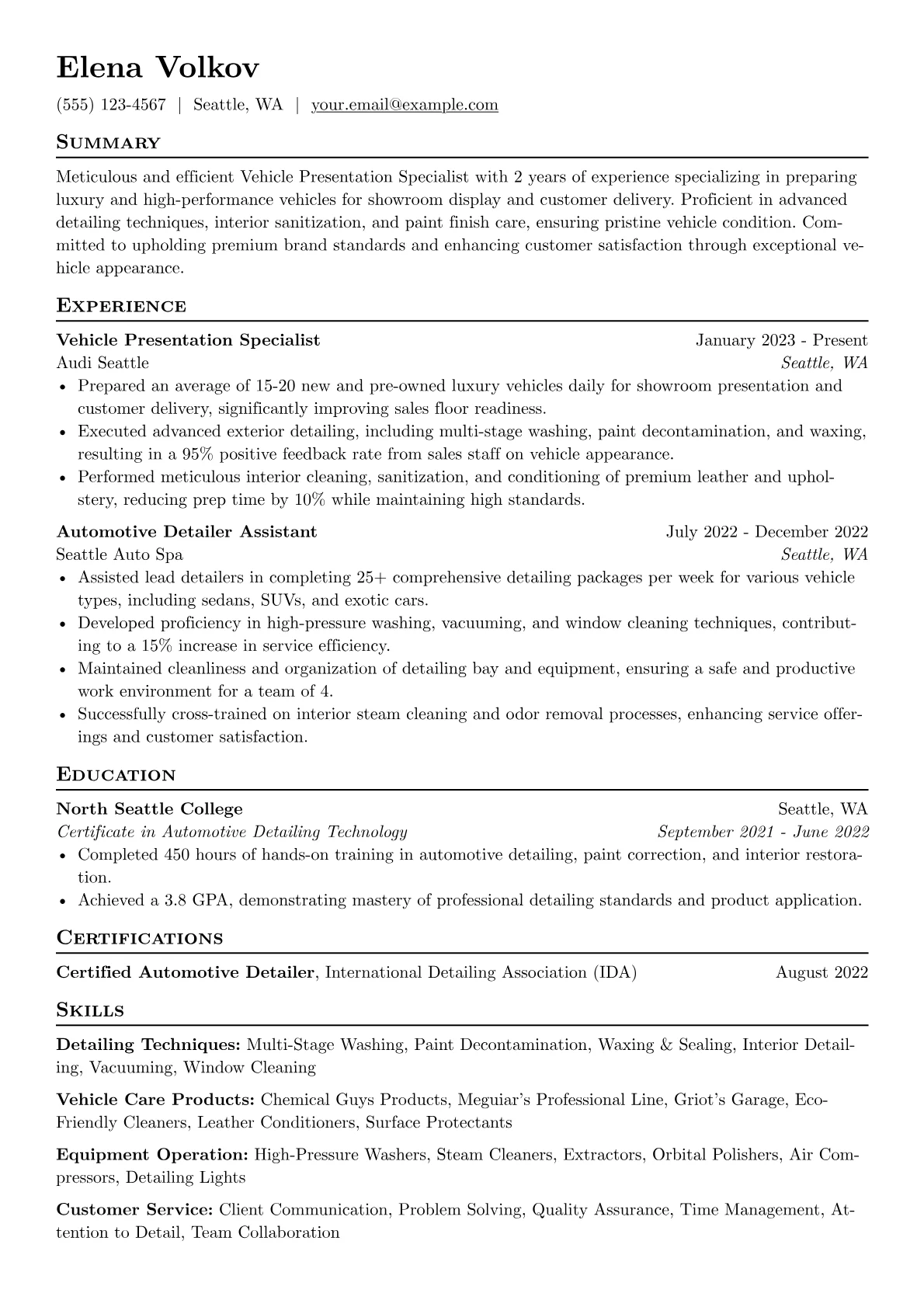 Automotive Detailing version - Page 1